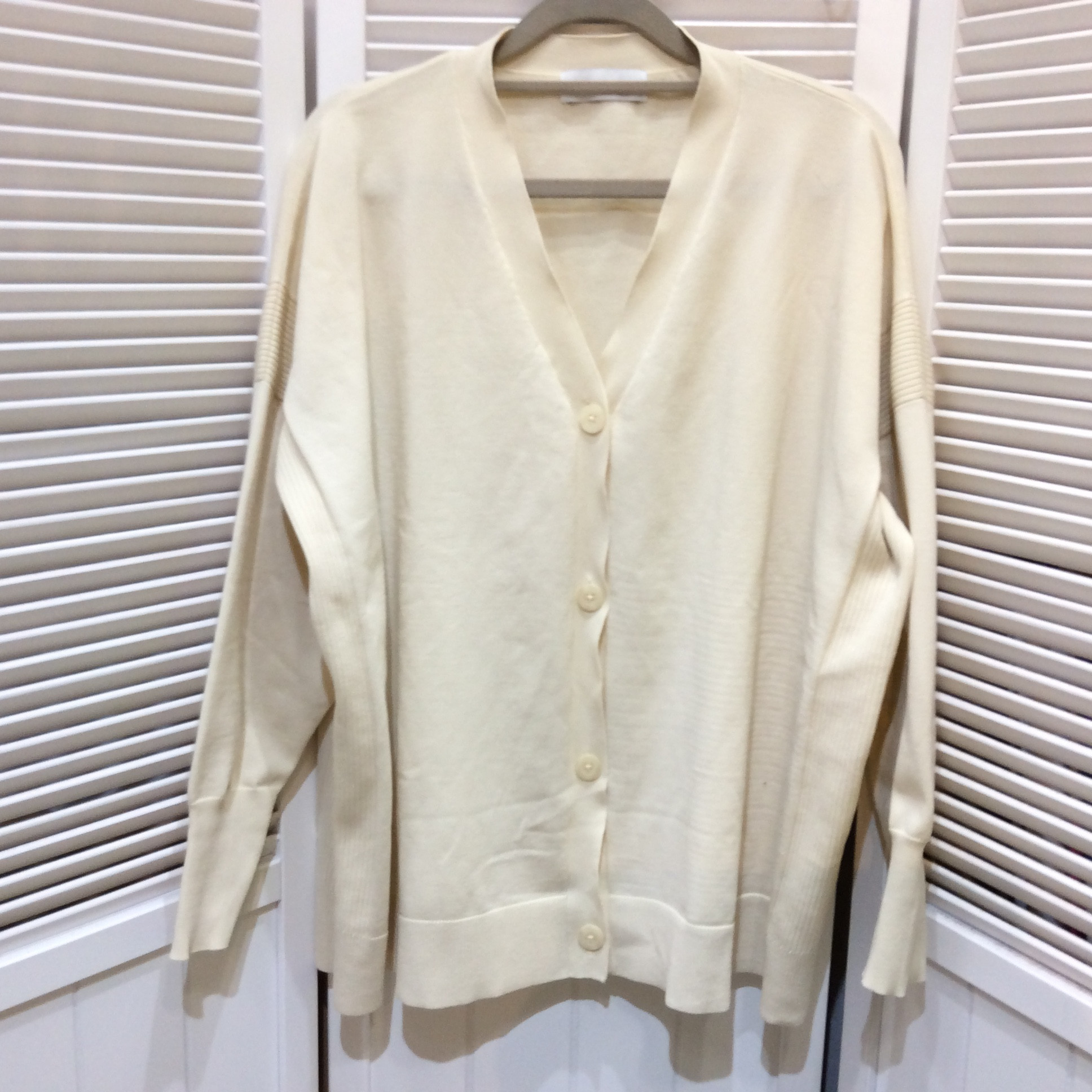 SIMPLICITE Vネックカーディガン フリーサイズ   アイボリー