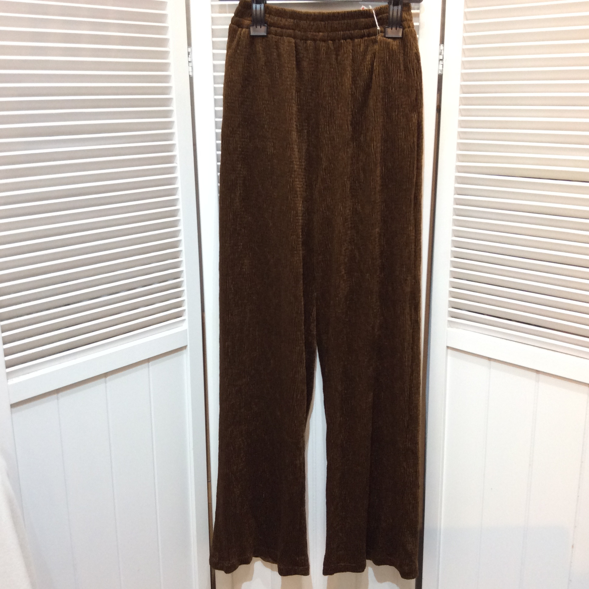 未使用 シェリーアイランド ベロアパンツ フリーサイズ   ブラウン