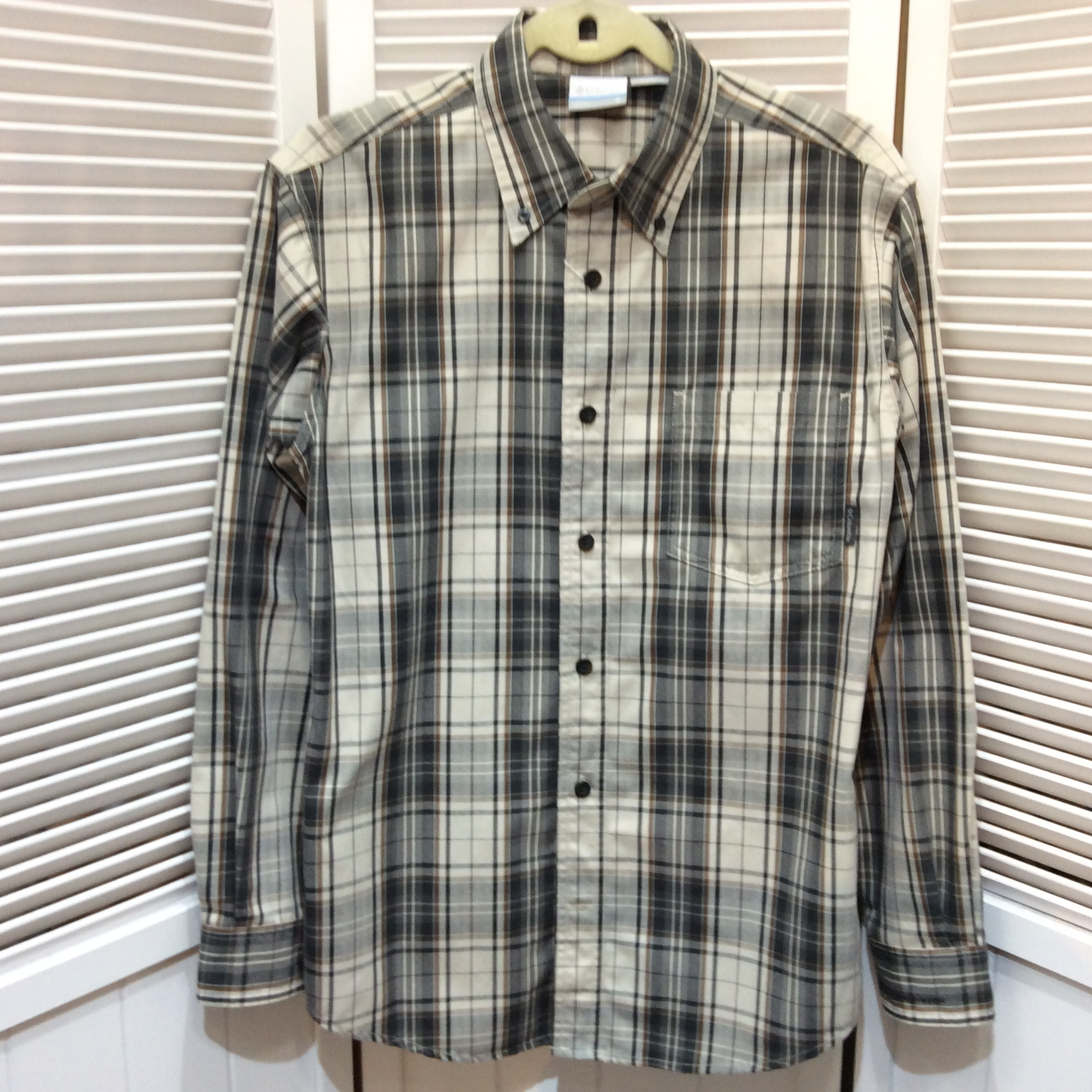 コロンビア 長袖シャツ  メンズMサイズ チェック柄  美品