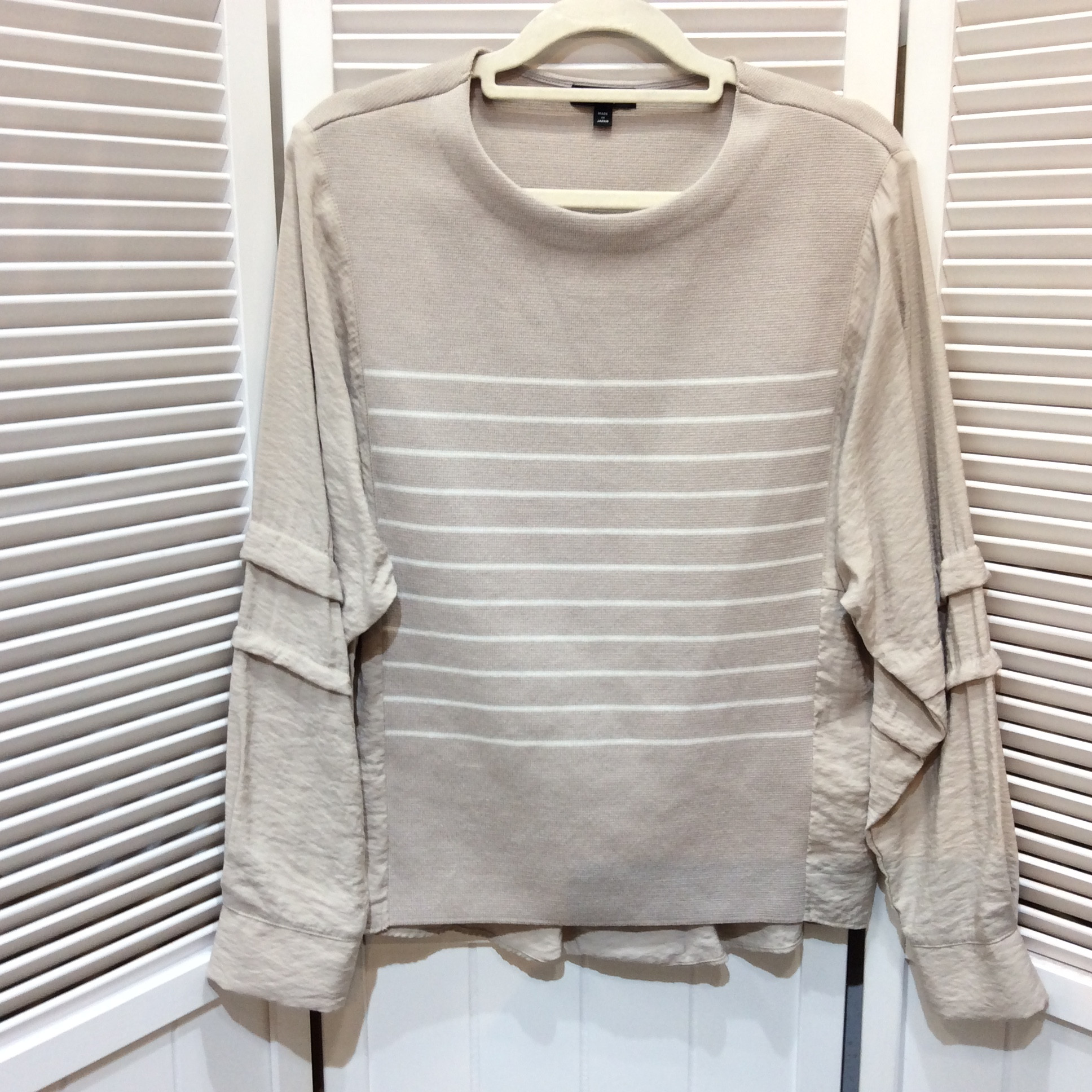 INDIVI デザインカットソー フリーサイズ   アイボリー／ボーダー