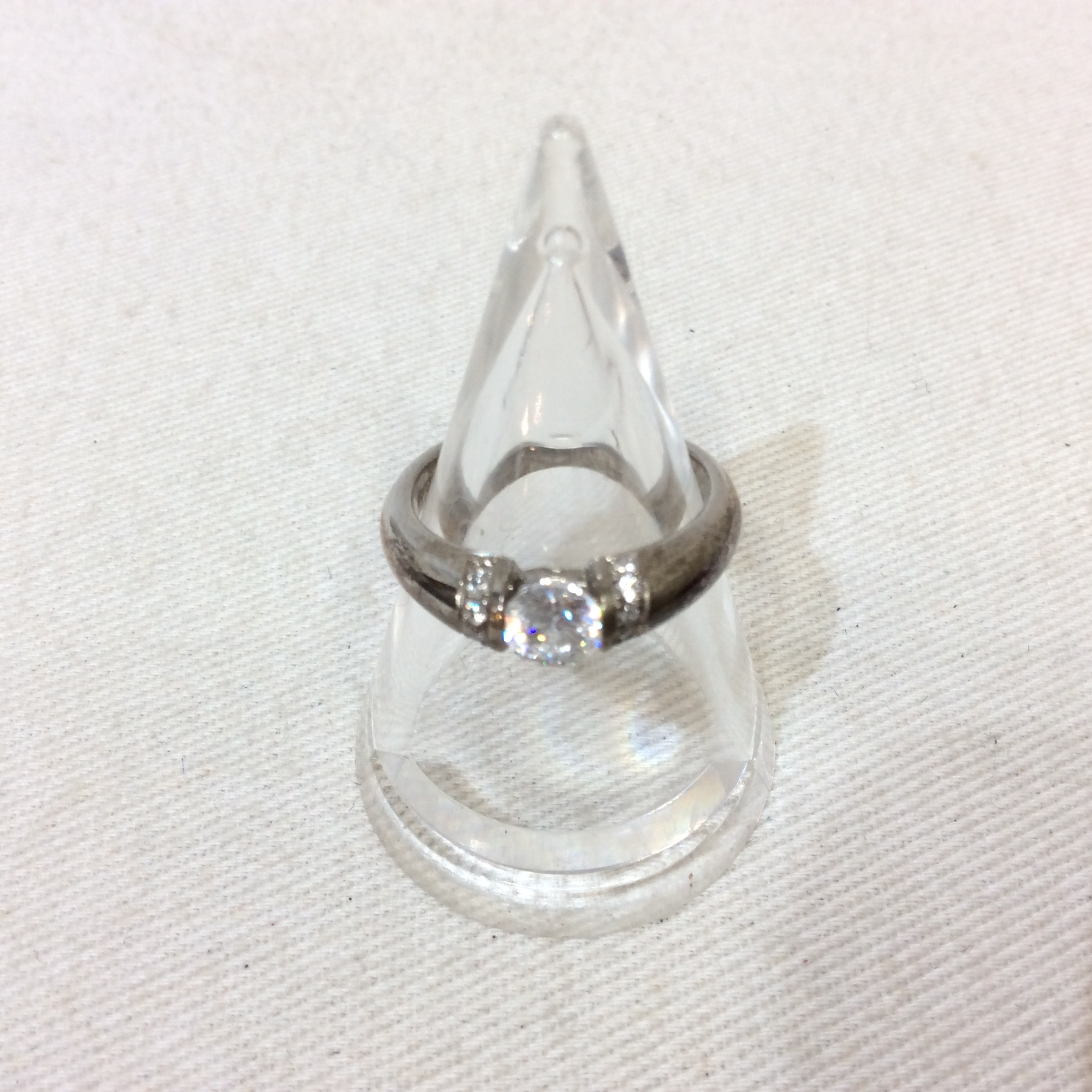 新品☆シルバーリング 10.5号 ジルコニア No,3