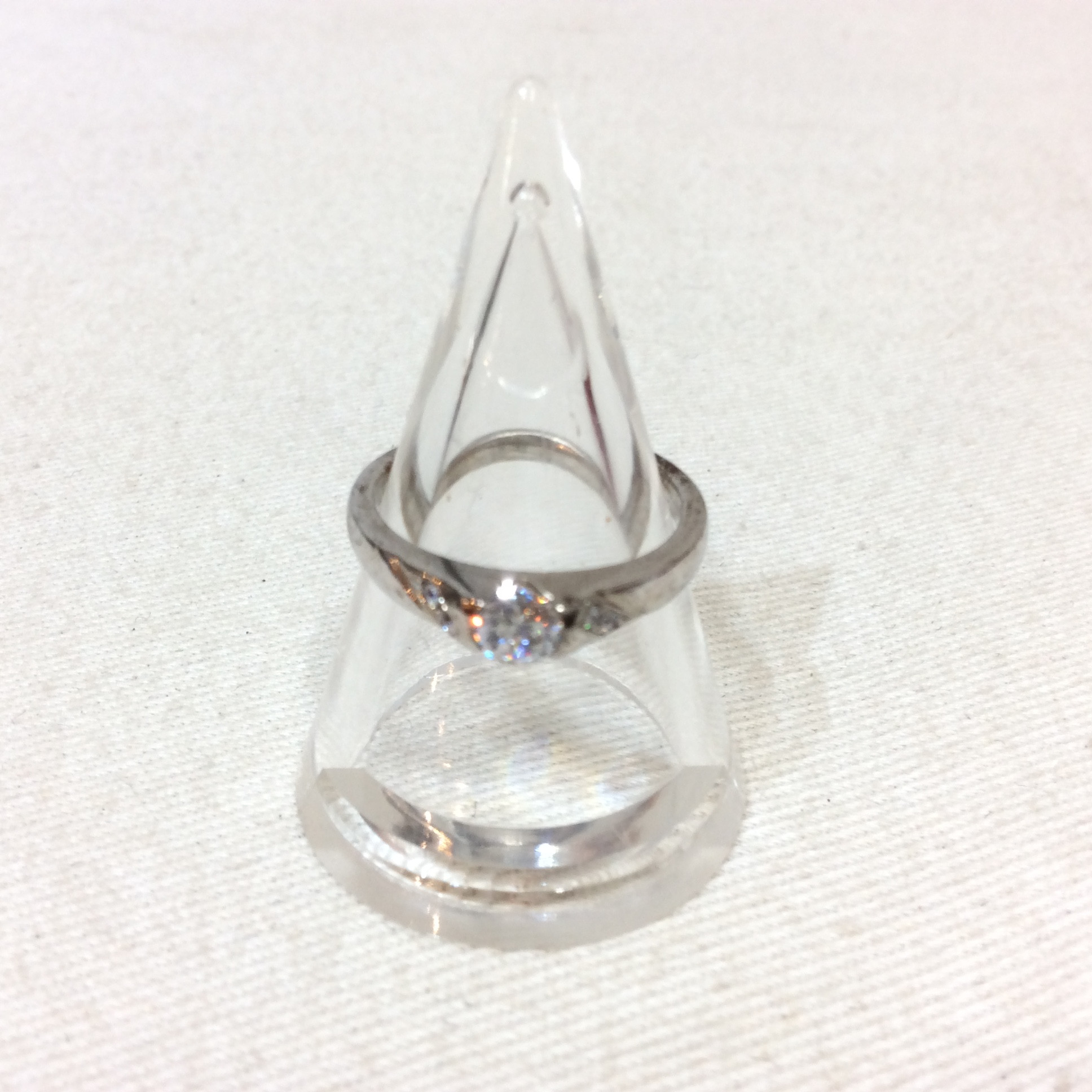 新品☆シルバーリング 11.5号 ジルコニア No,7