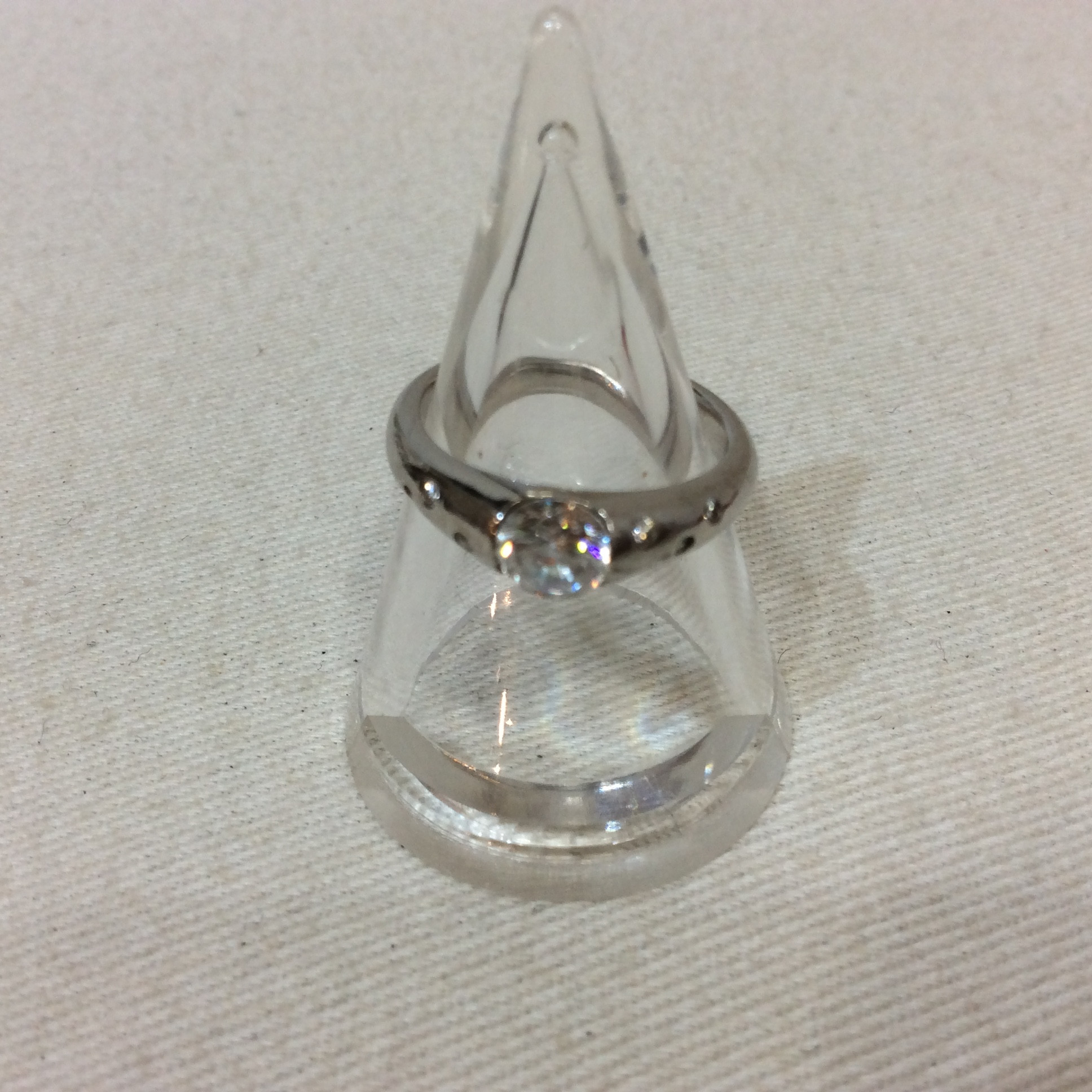 新品☆シルバーリング 10号 ジルコニア No,8