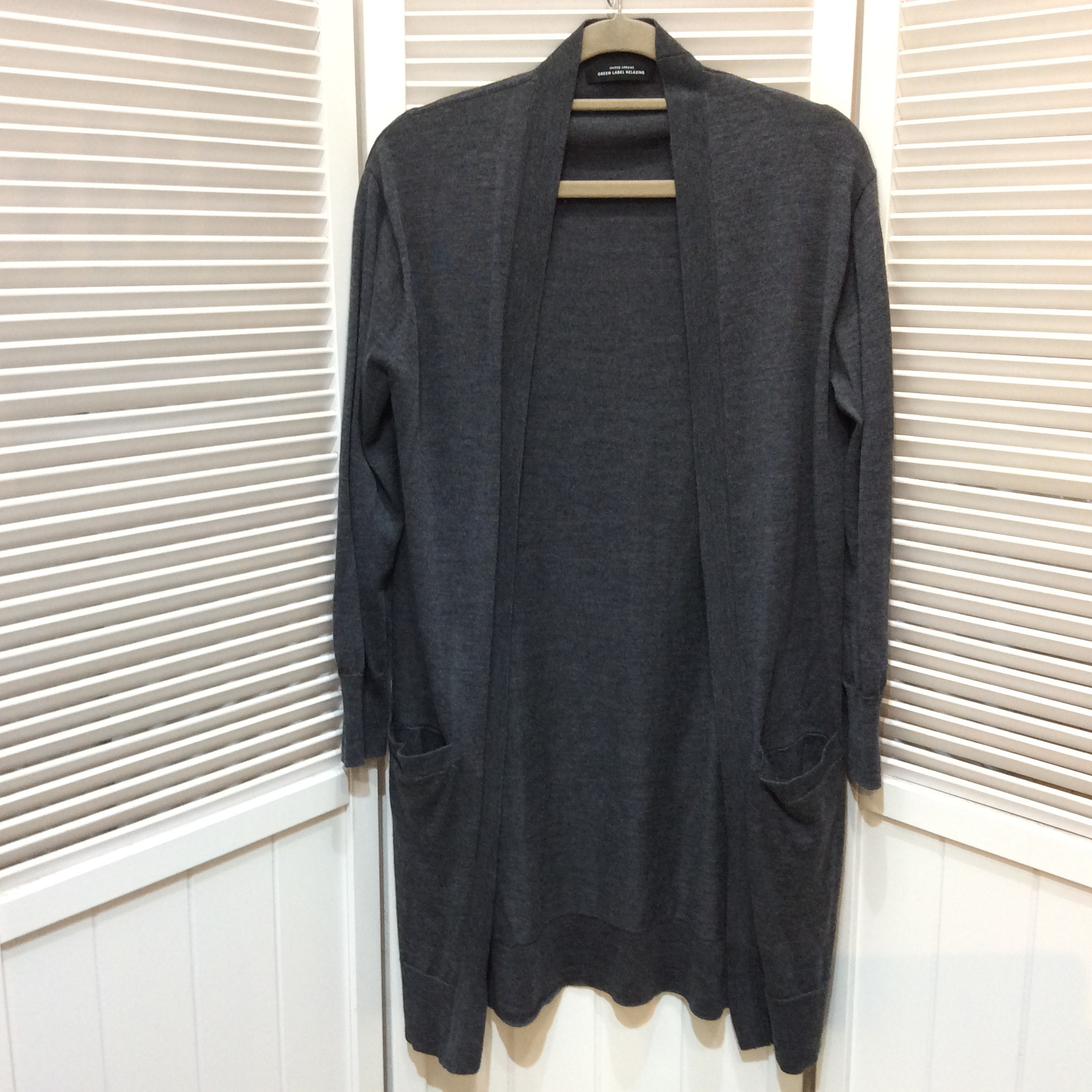 ユナイテッドアローズ／グリーンレーベル  カーディガン フリーサイズ   ダークグレー  美品