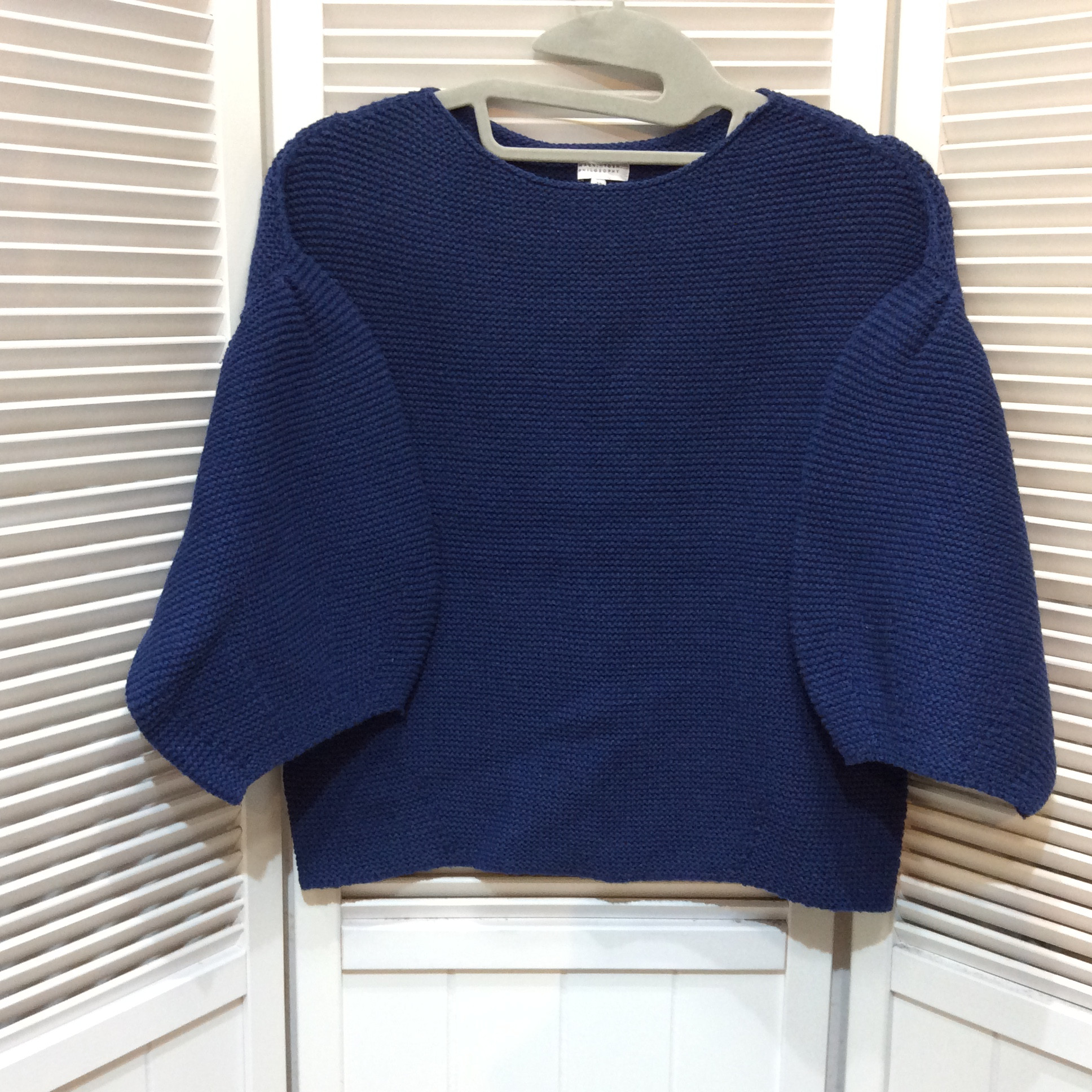 マッキントッシュフィロソフィー ボリューム袖セーター  サイズ38  ブルー