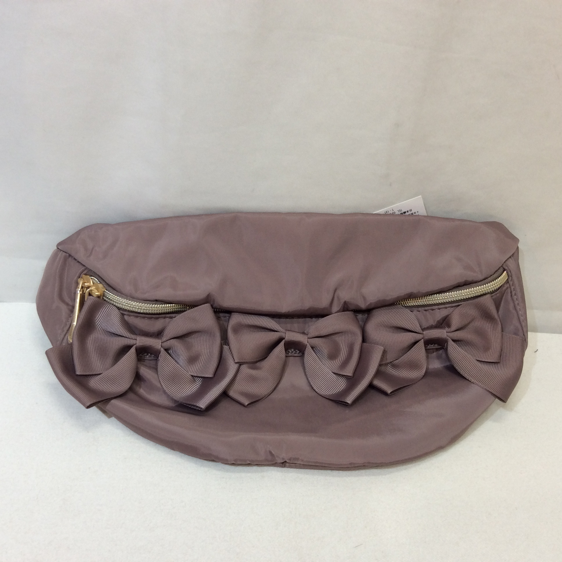 未使用 しまむら リボンウエストポーチ  ラベンダー