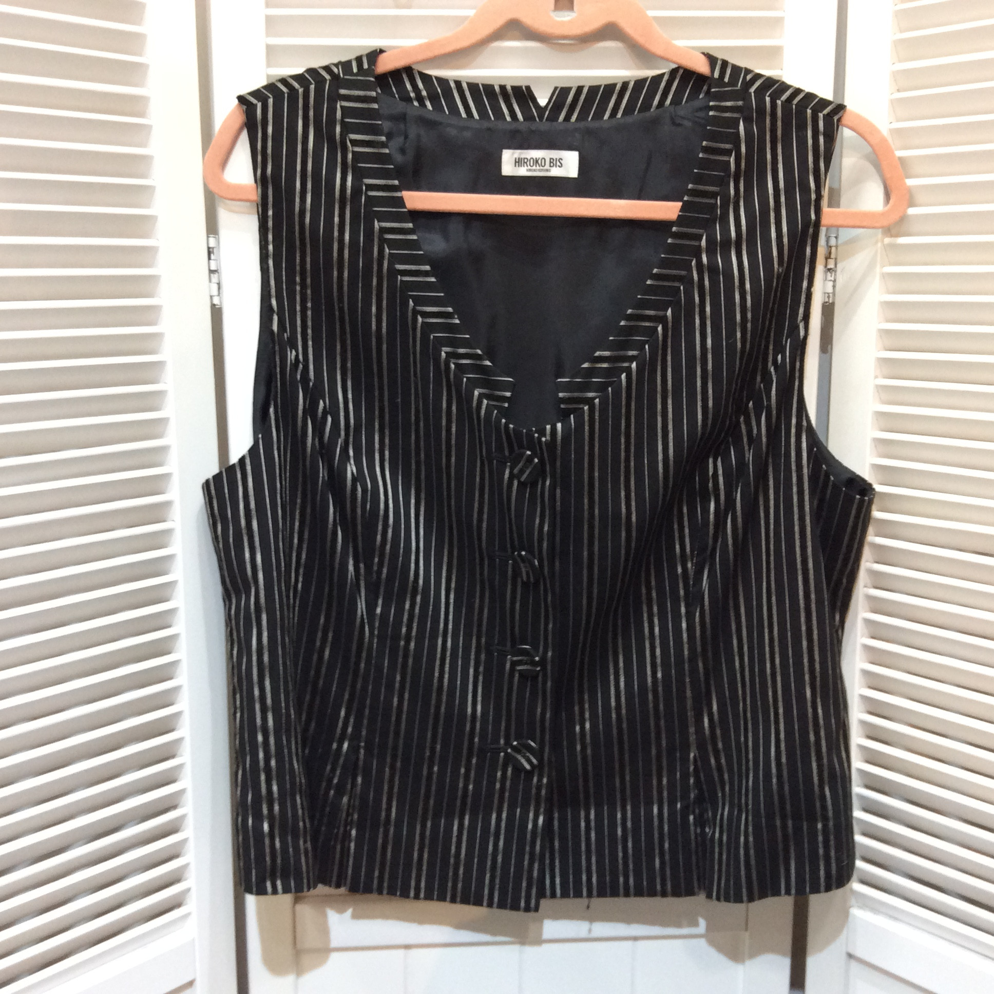 ヒロコビス ベスト  13号  ブラック／ストライプ  美品