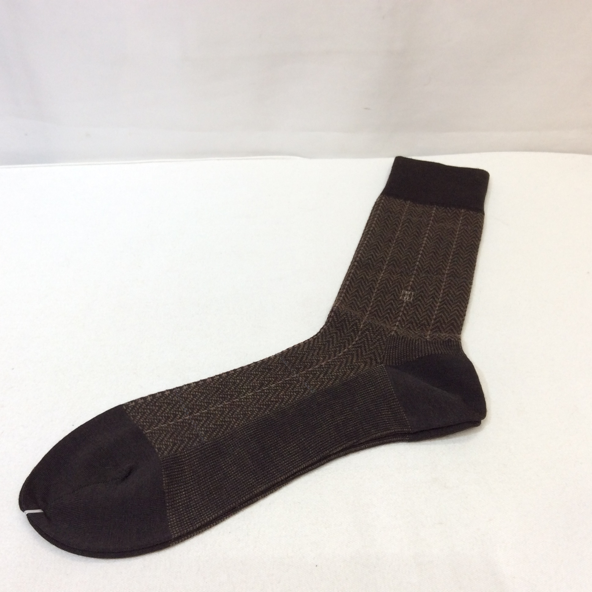 未使用 DAKS メンズ靴下  ブラウン柄