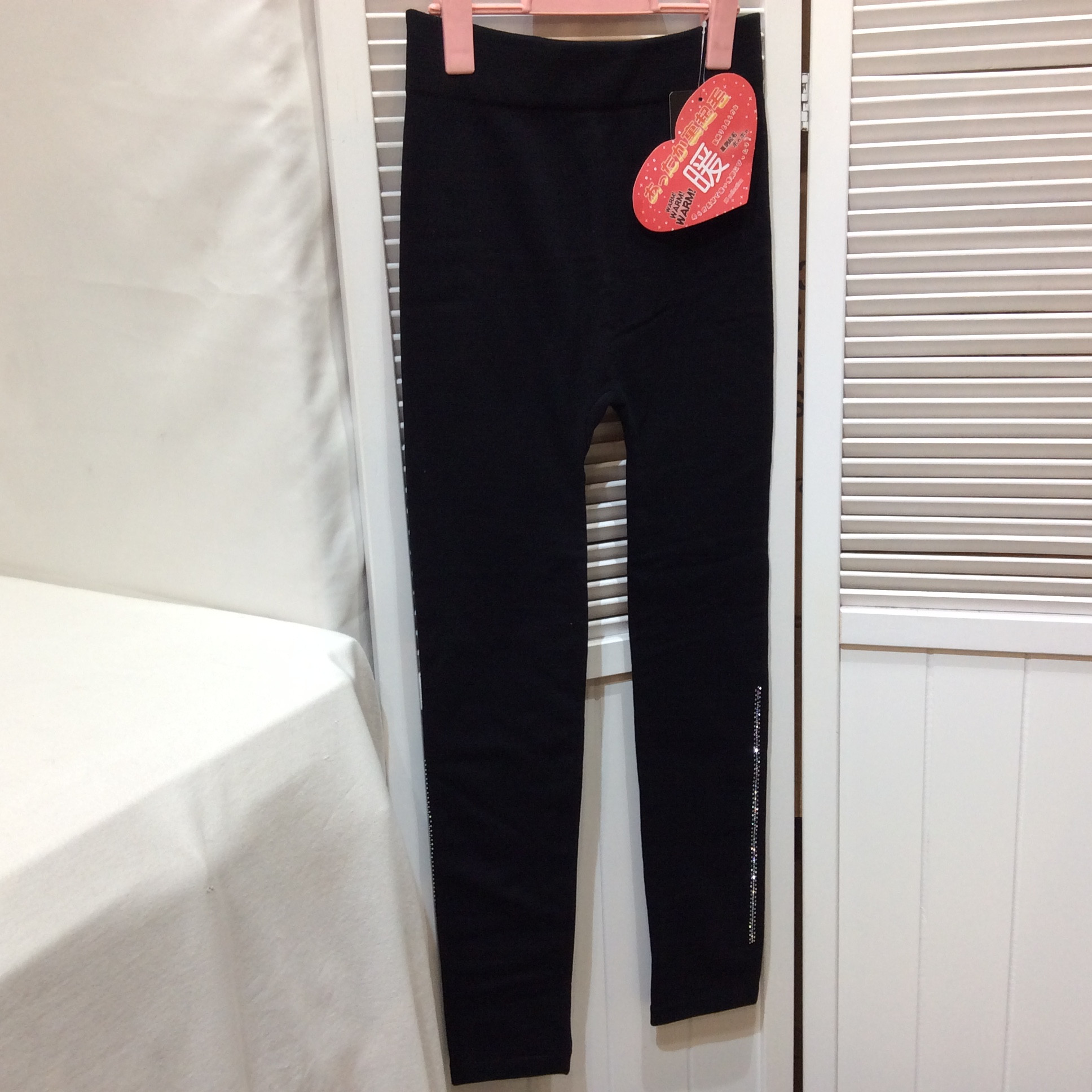 未使用 あったか裏起毛 暖レギンス  M〜L ブラック