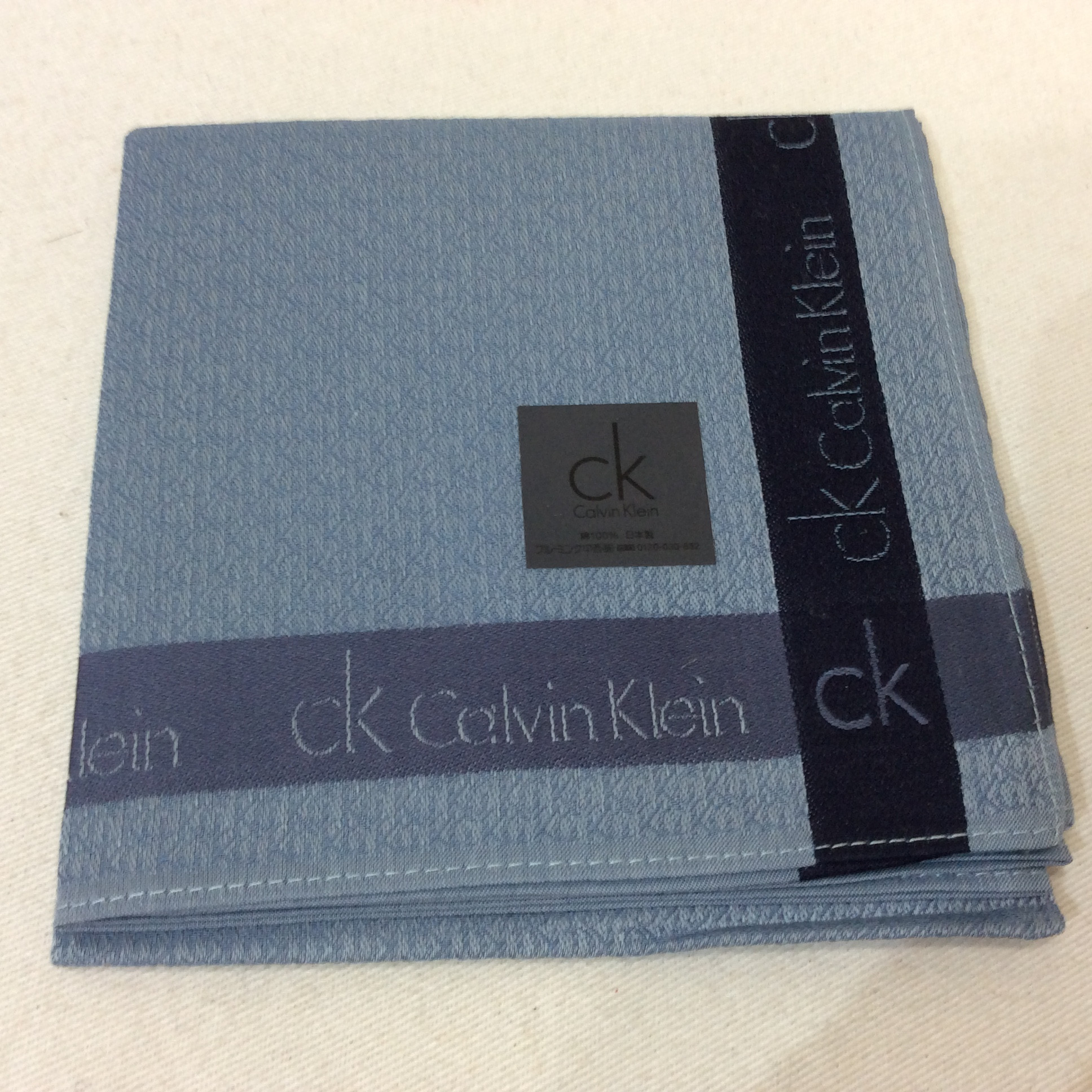 未使用☆CK カルバンクライン ハンカチ ブルー系