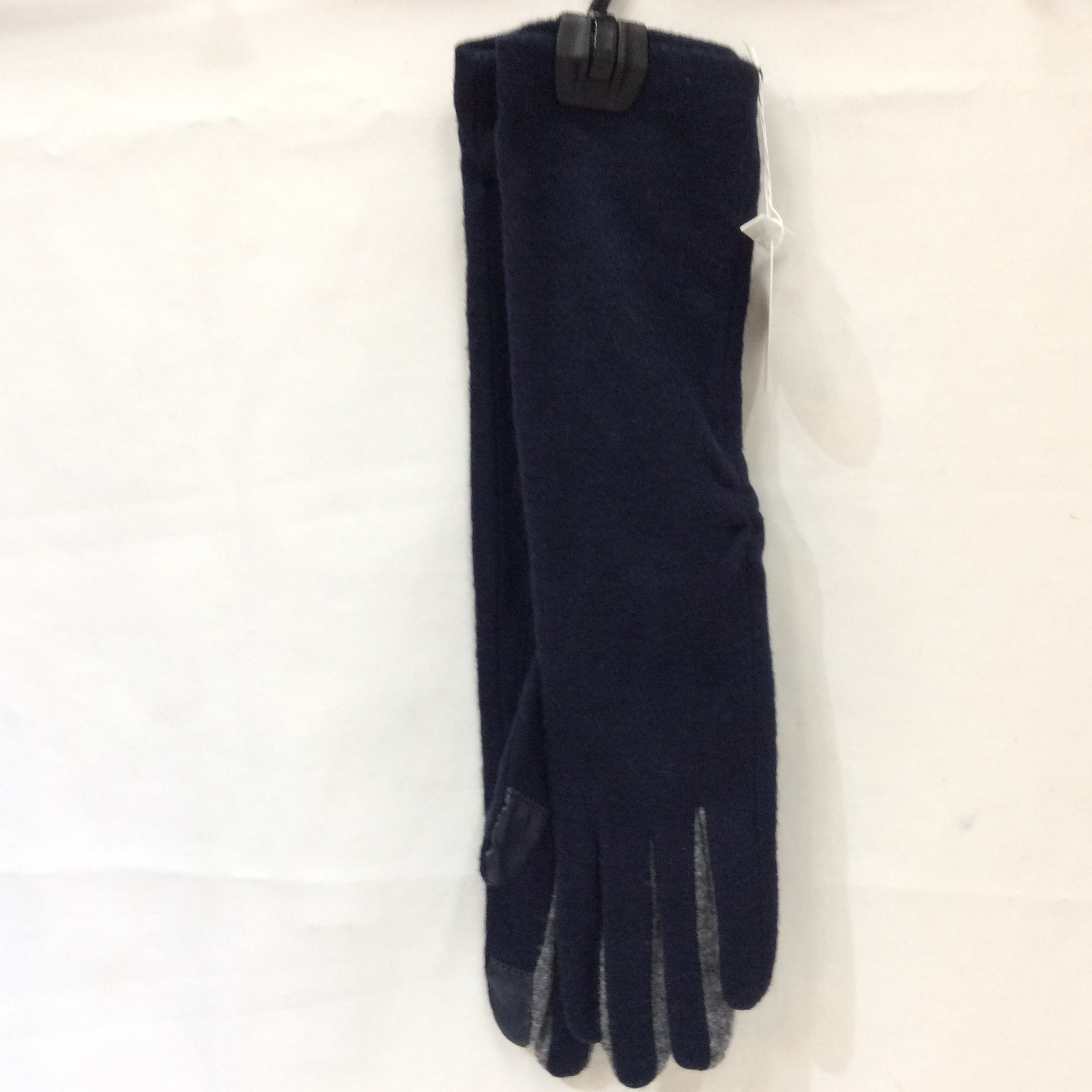 未使用 スマホ対応 ロング手袋  ネイビー／グレー