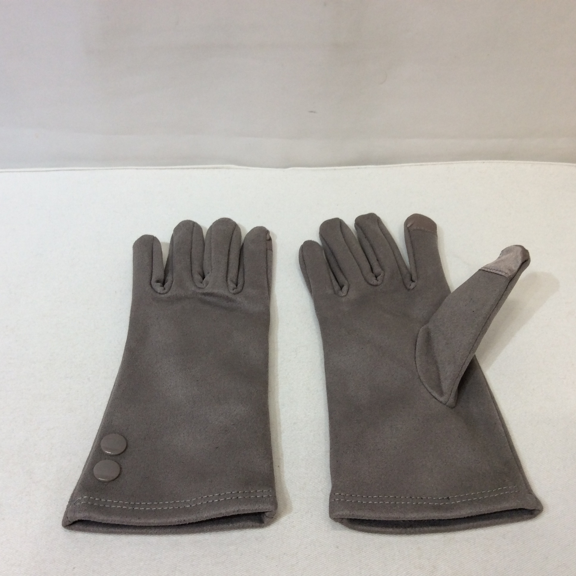 未使用 スマホ対応 5本指手袋  グレージュ色