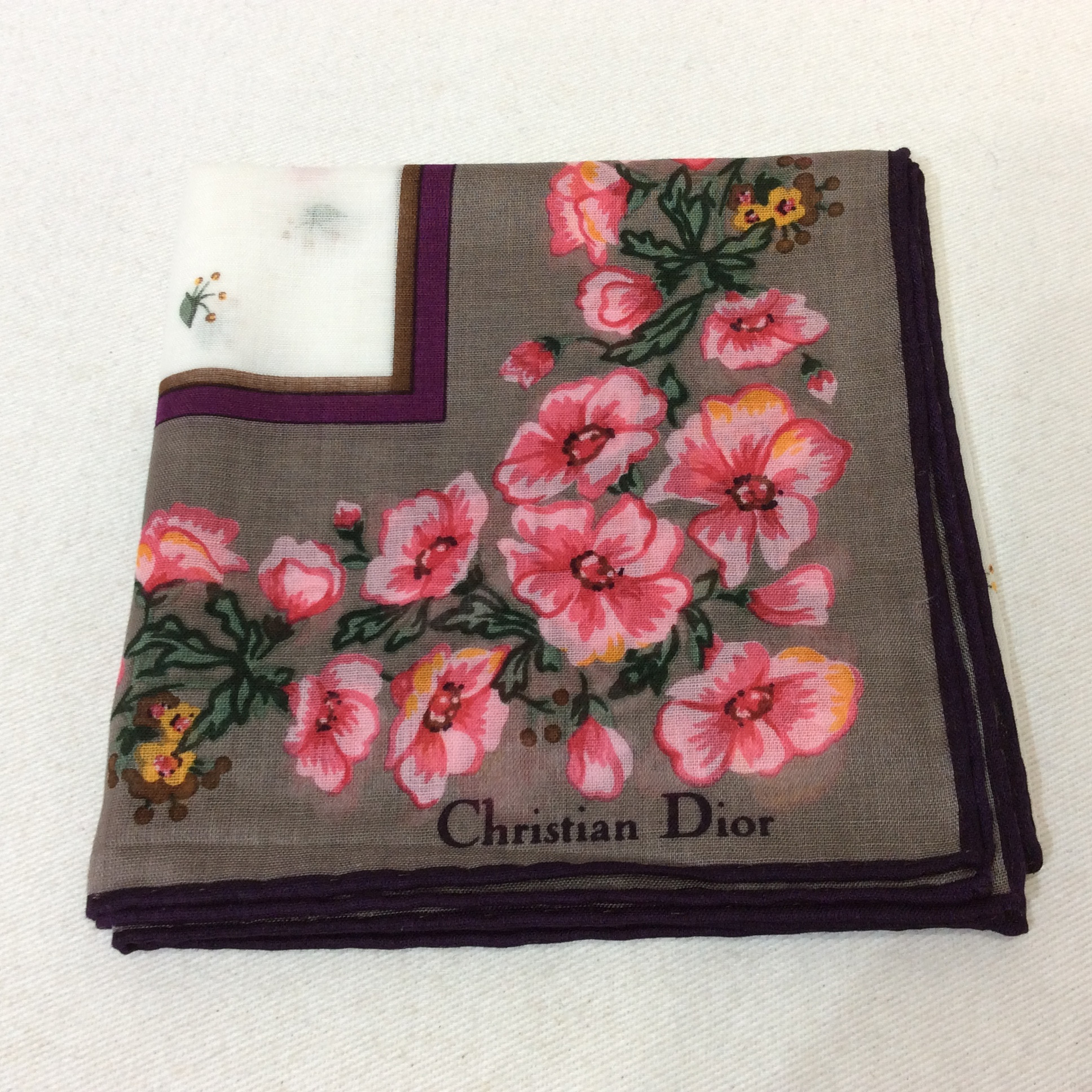 未使用☆クリスチャンディオール ハンカチ