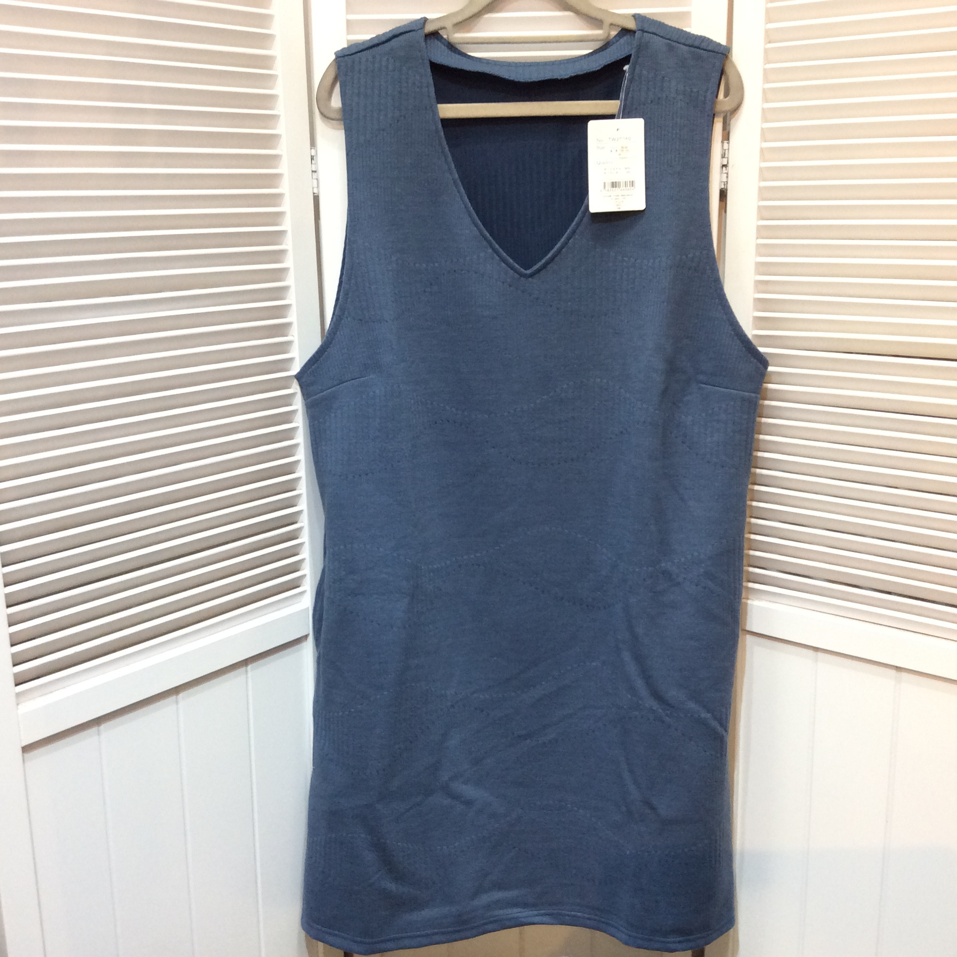 未使用 ノースリーブチュニック ジャンスカ  Mサイズ  ブルー