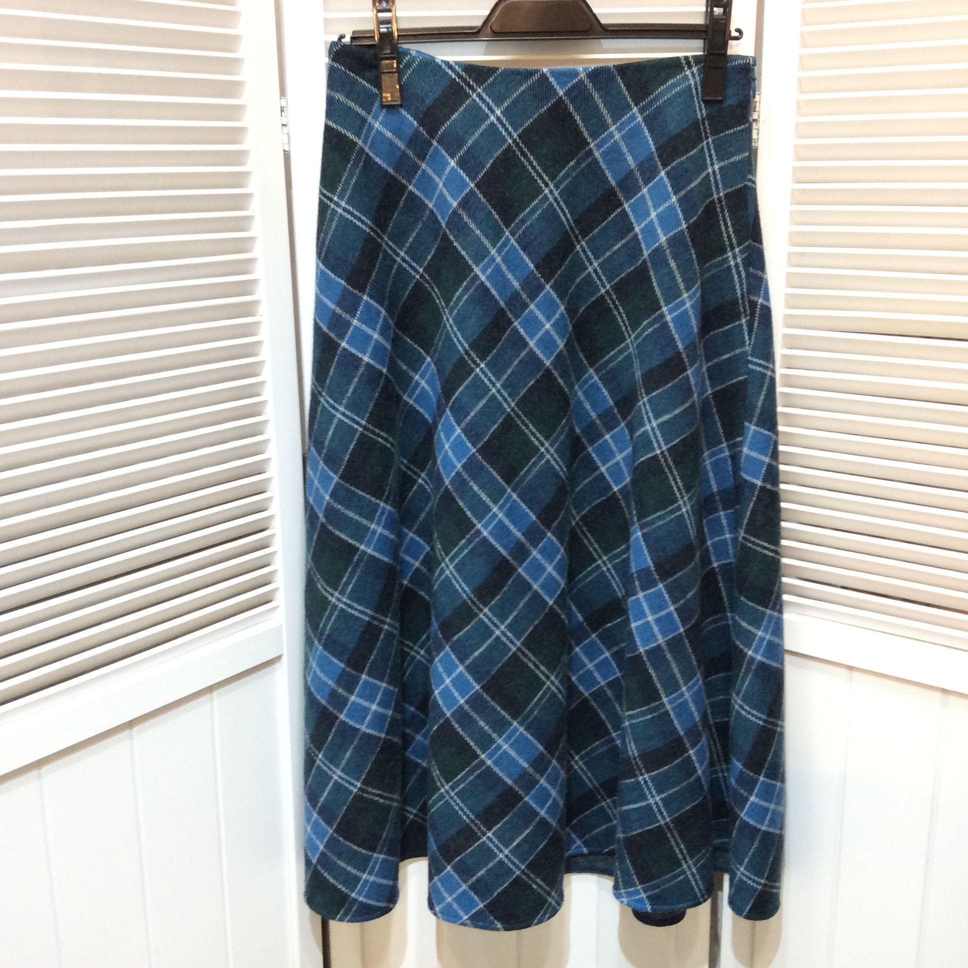 DAMA ロングスカート  W64 ブルーチェック柄