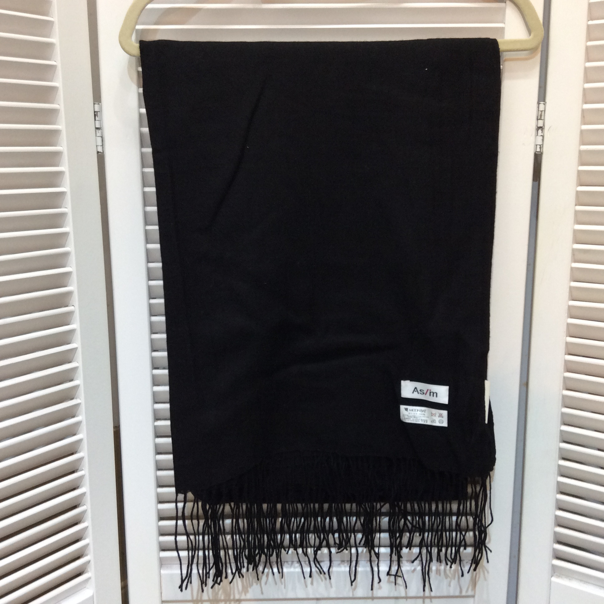 新品 ムーンバット カシミヤストール  ブラック