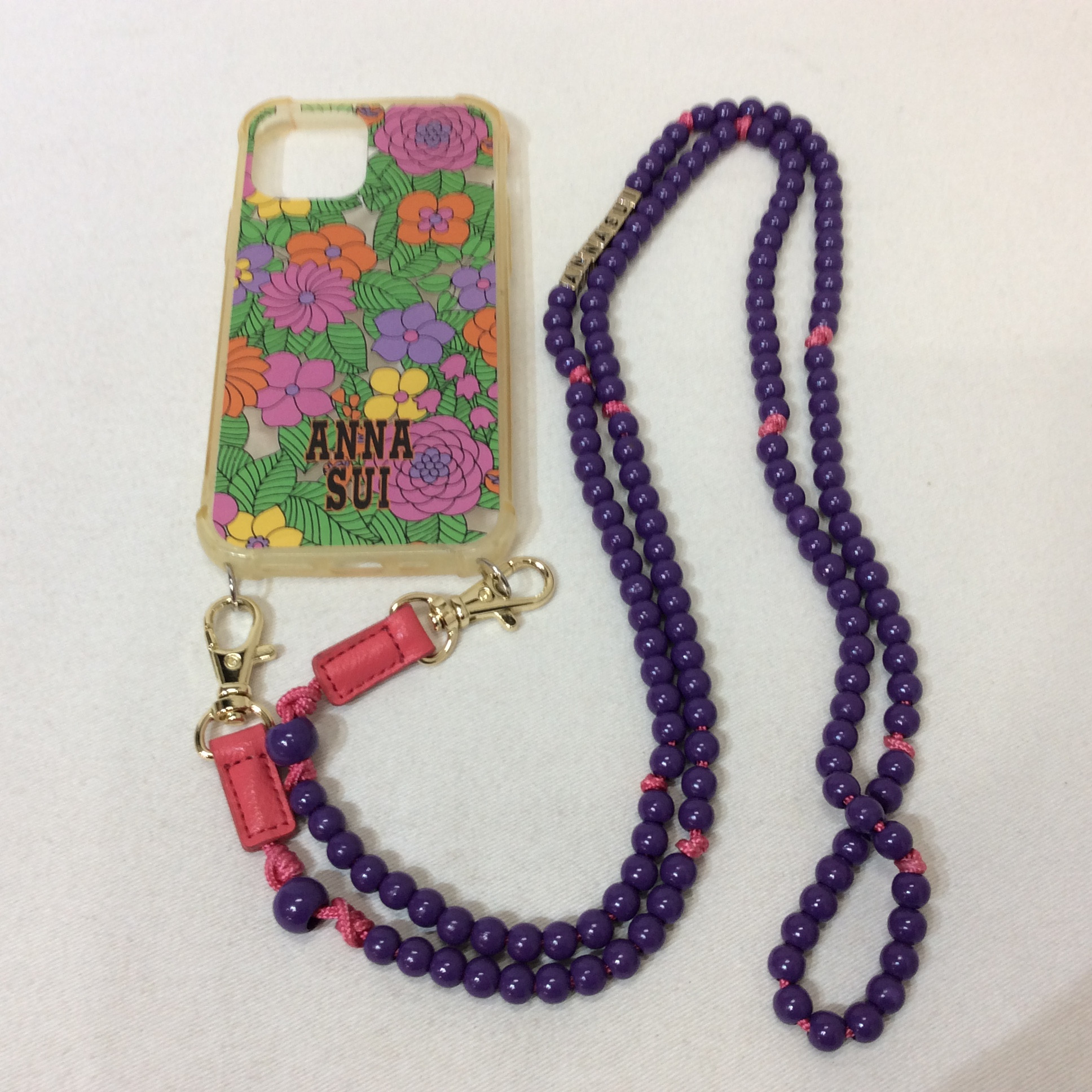 ANNA SUI アナスイ iPhoneケース ストラップ付き