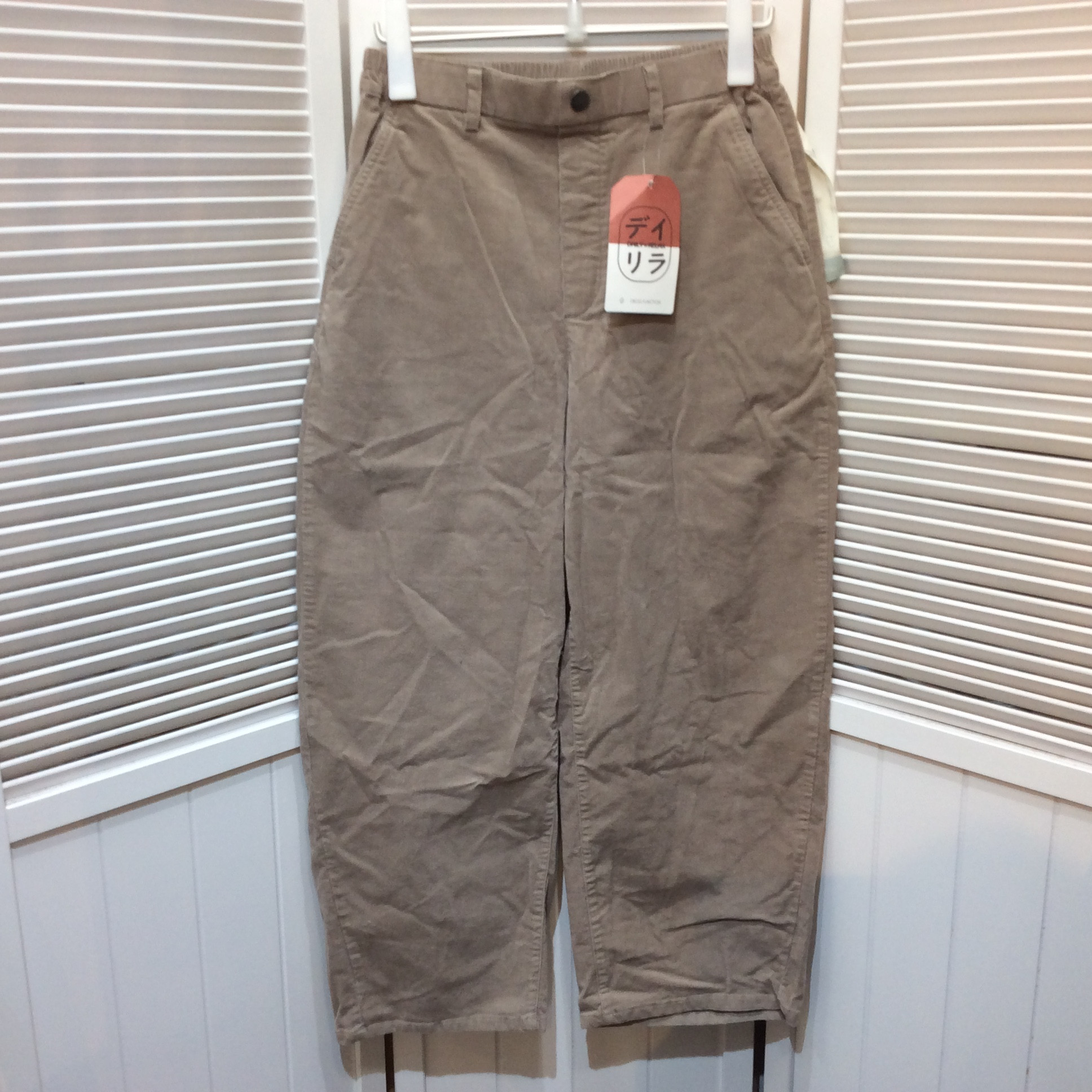 未使用☆デイリラ コクーンパンツ L ベージュ コーデュロイ