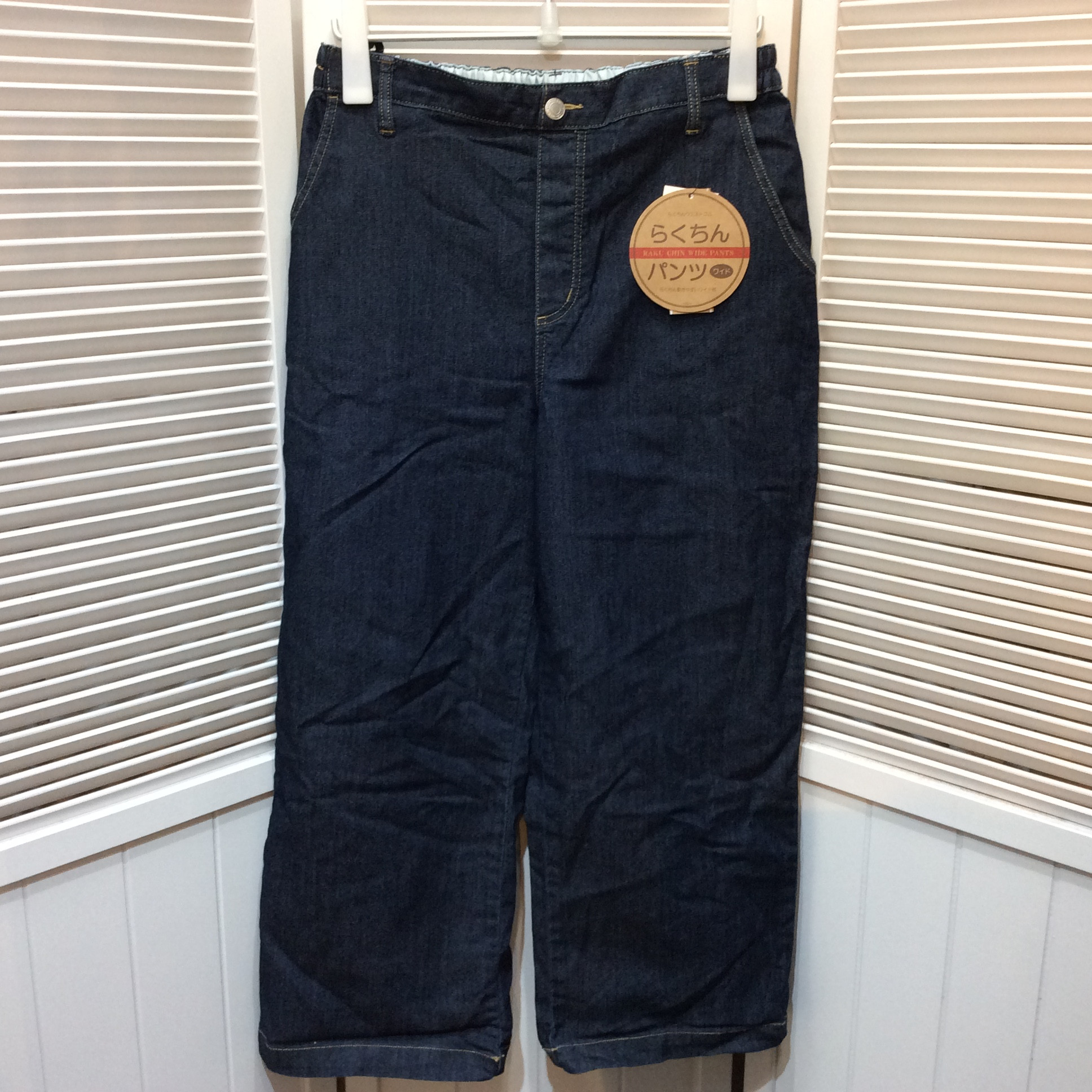 未使用☆らくちんパンツ ワイド LL デニム素材