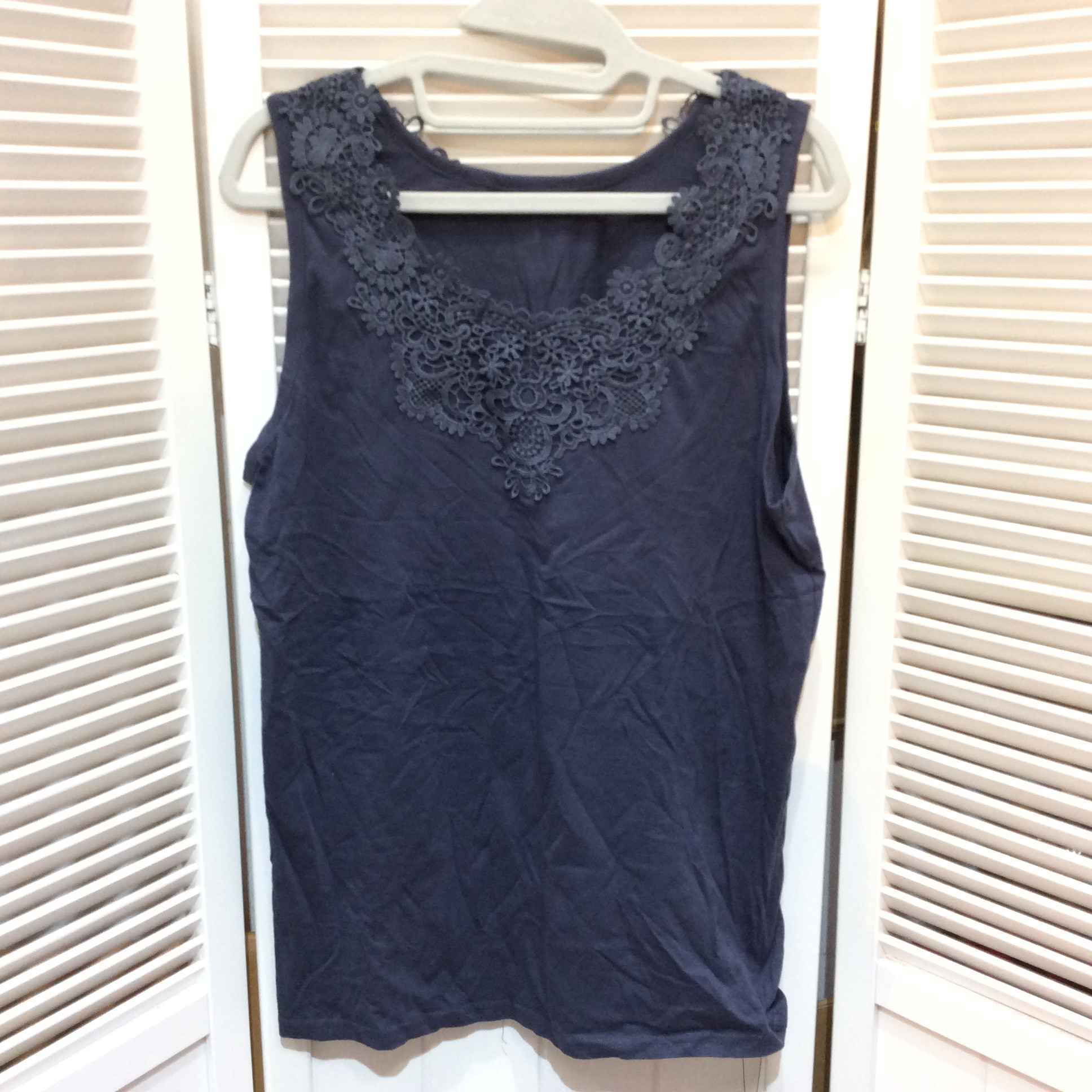 未使用☆重ね着インナーシャツノースリーブ LL ネイビー