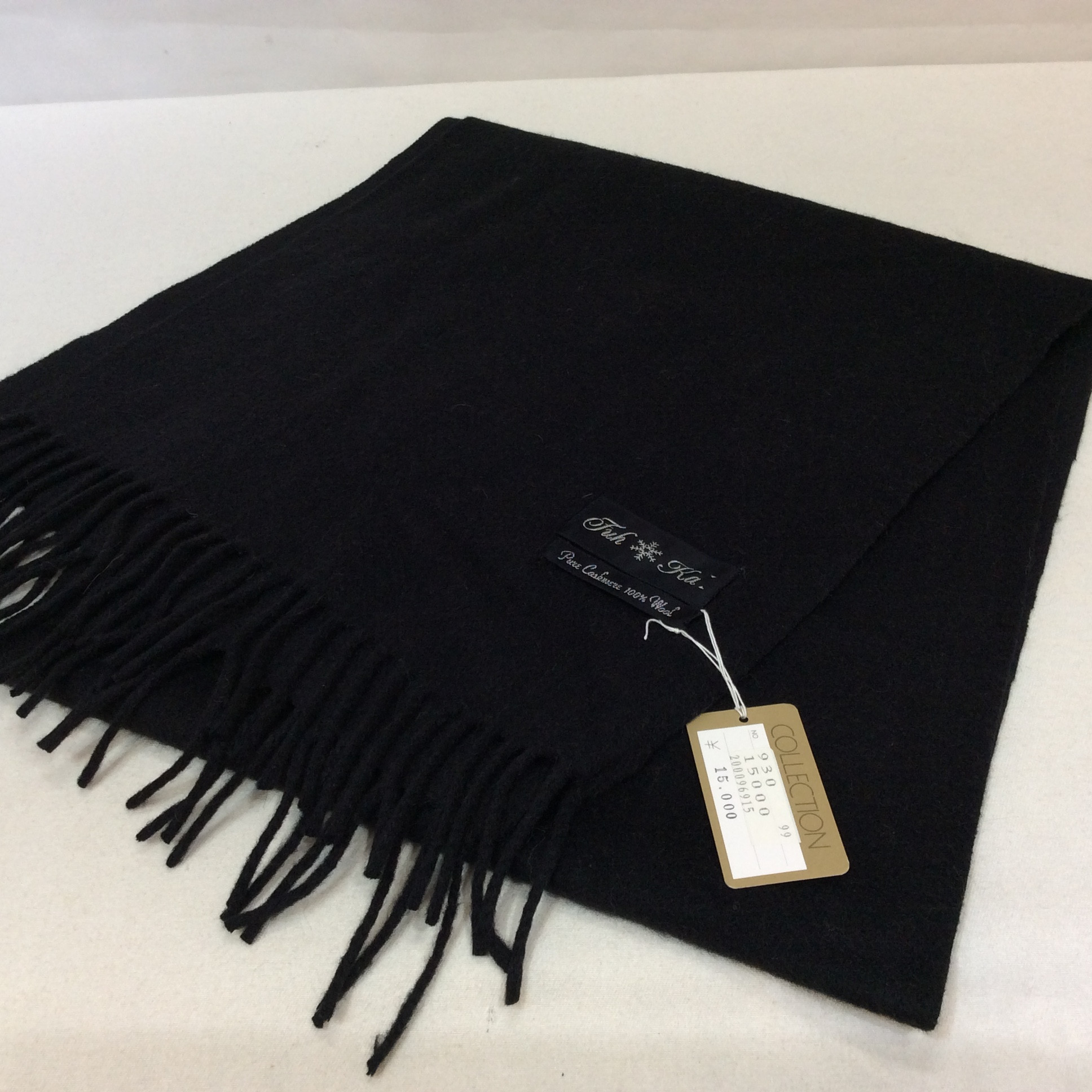 未使用☆カシミヤ100%マフラー ブラック