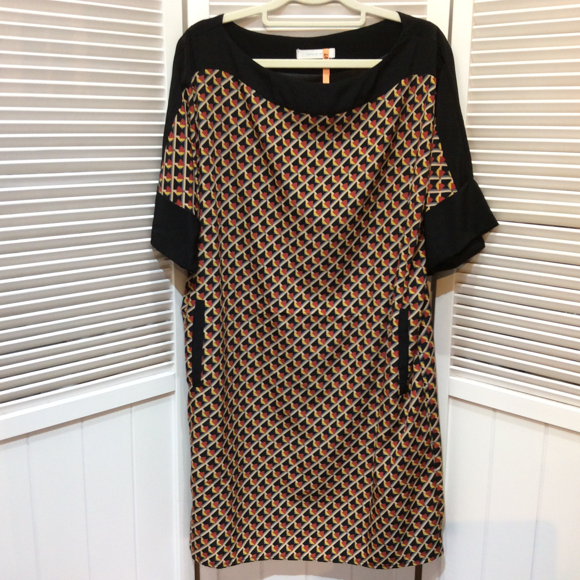 チュニック フリーサイズ   ネイビー／エンジ／柄