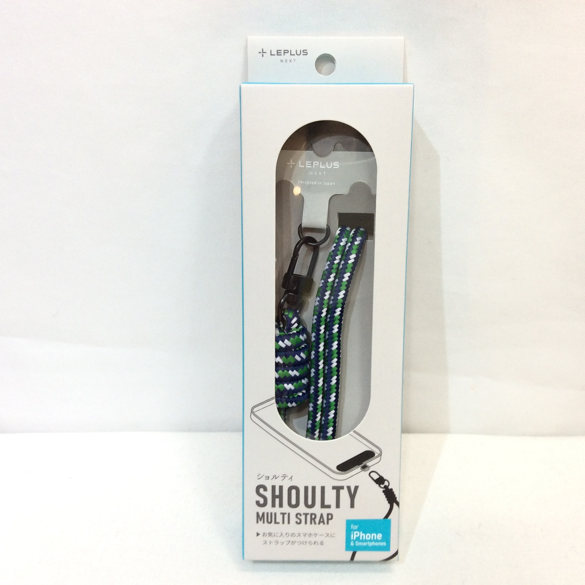 未使用 LEPLUS スマホショルダーストラップ グリーン／ネイビー