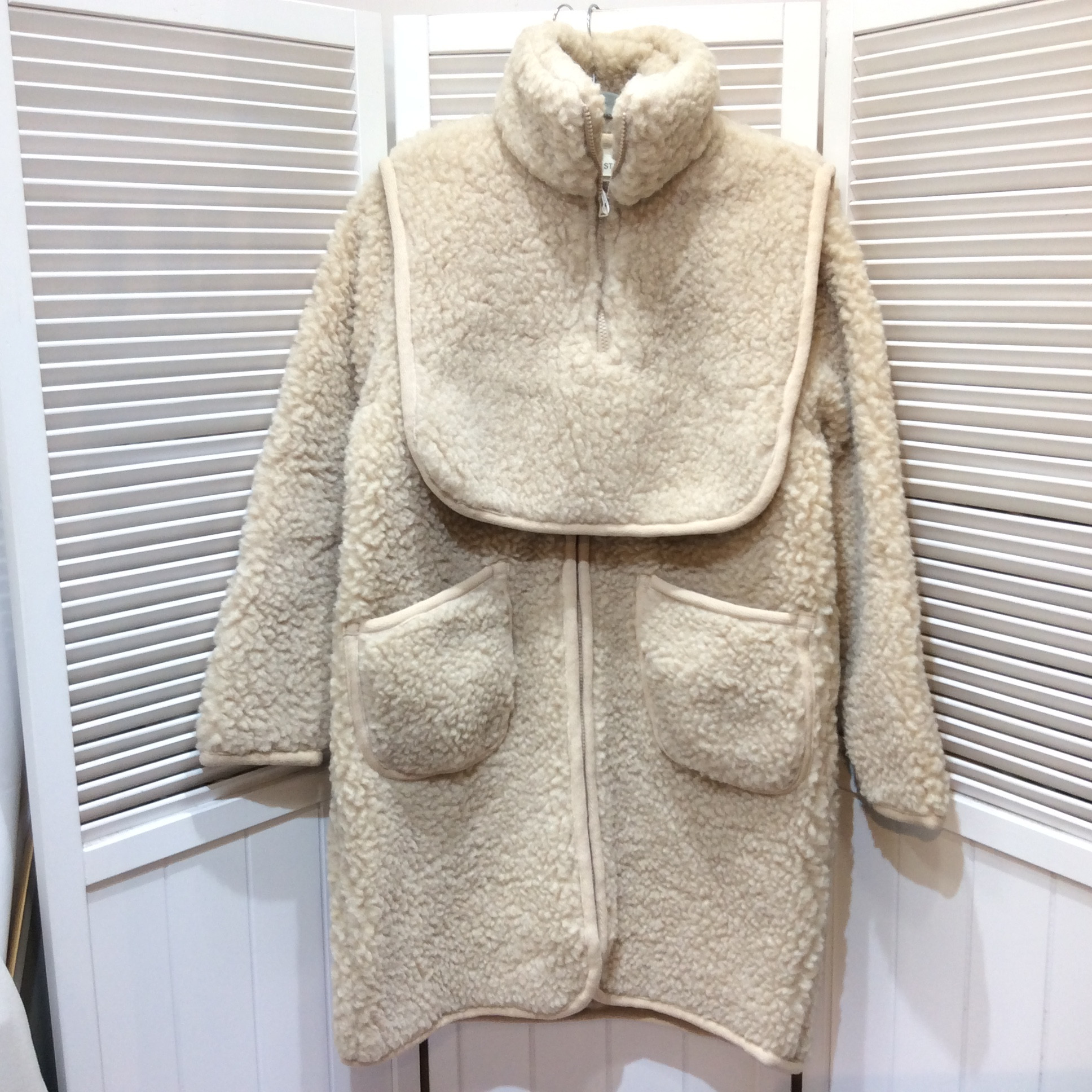 アンサンブル ボアコート フリーサイズ   アイボリー