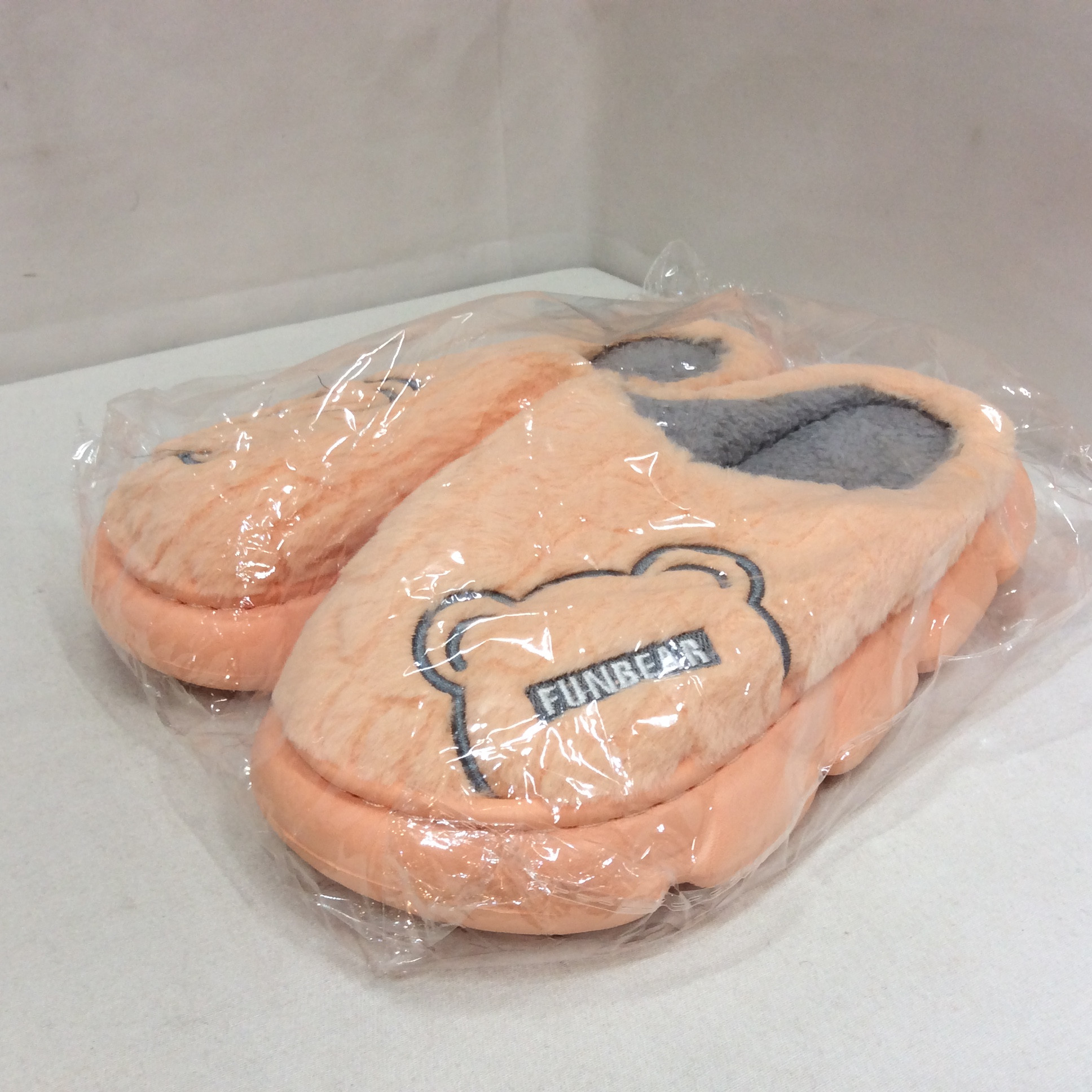 未使用 ルームシューズ   Lサイズ オレンジ／ボア