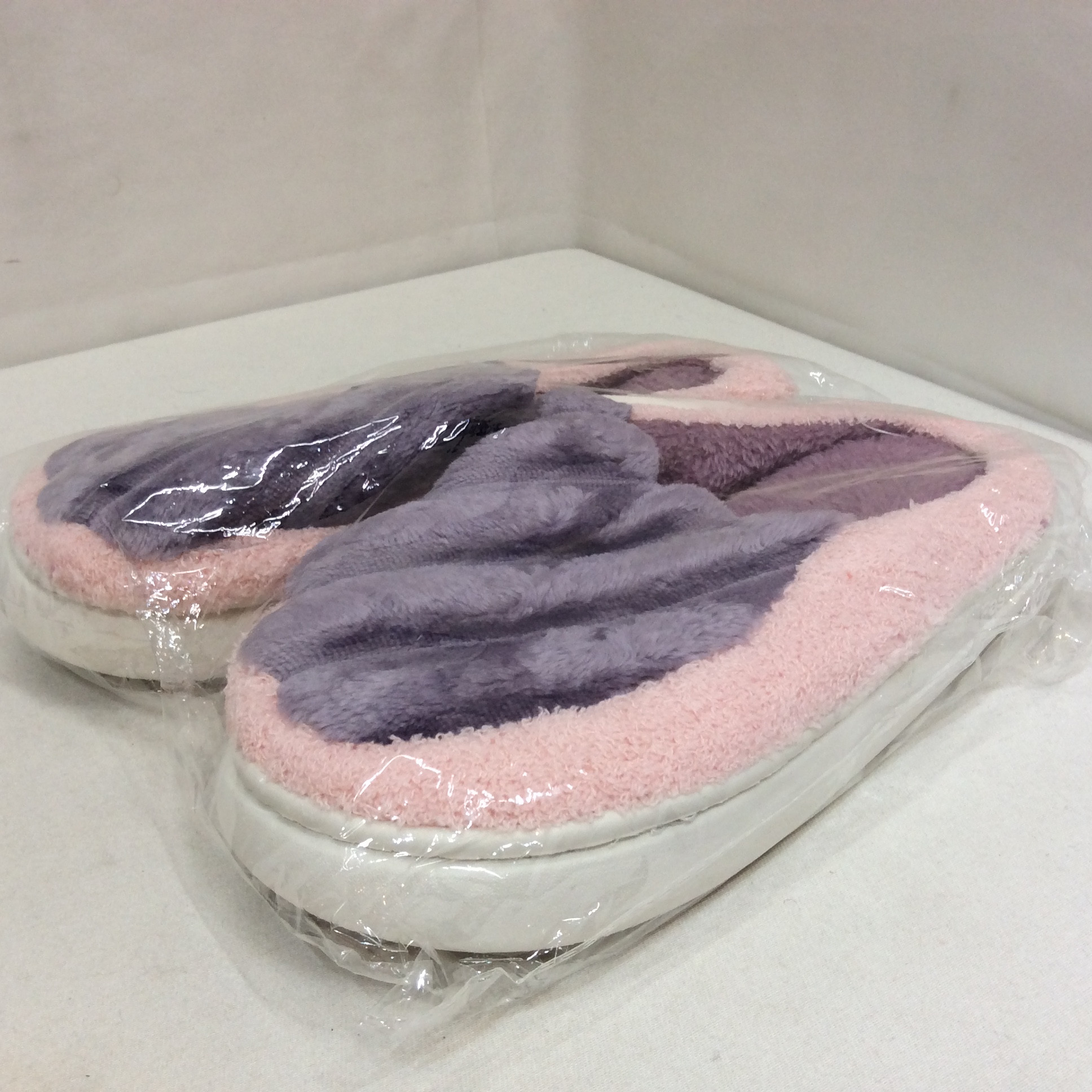 未使用 ルームシューズ  Lサイズ ピンク／パープル