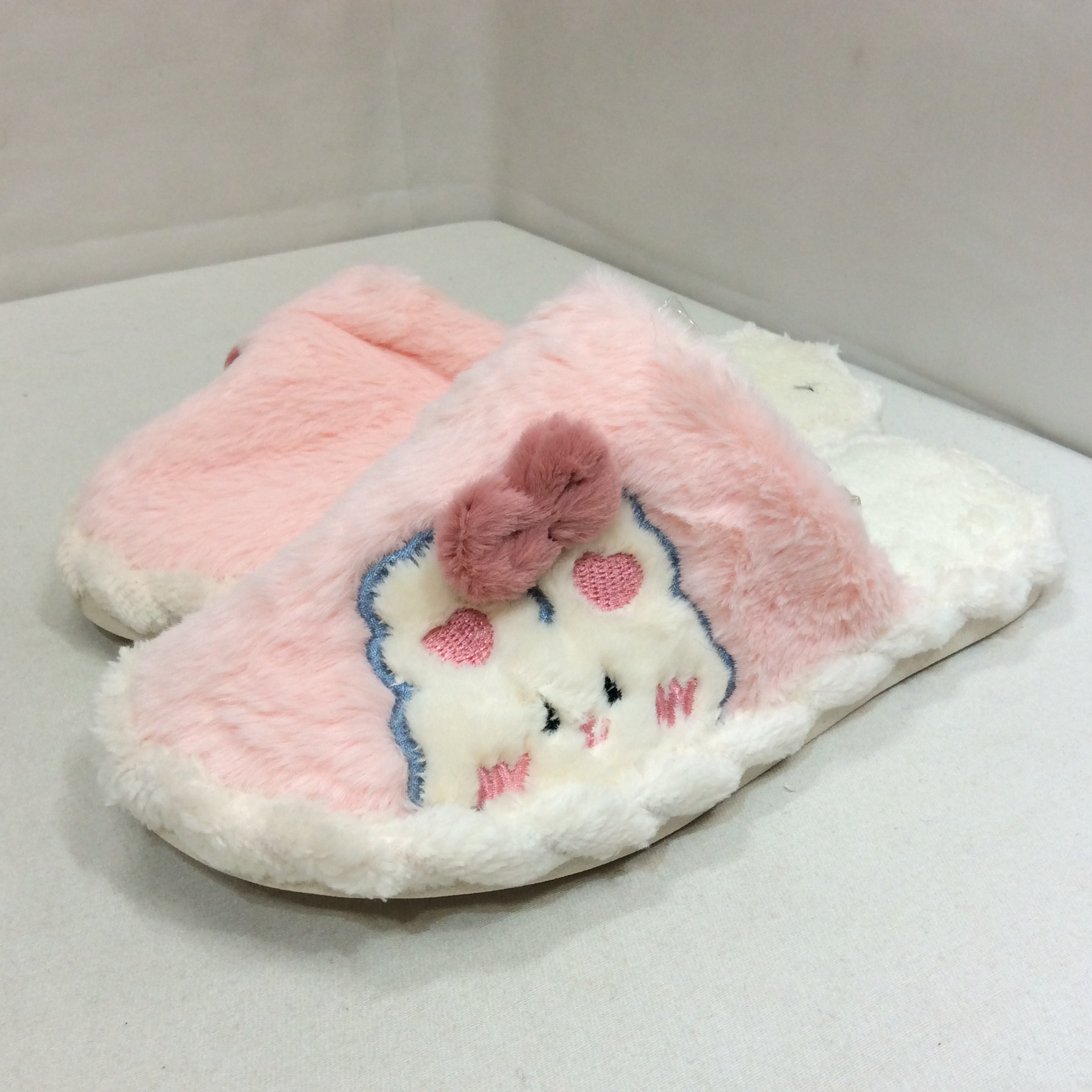 未使用 スリッパ   Lサイズ  ホワイト／ピンク／ボア