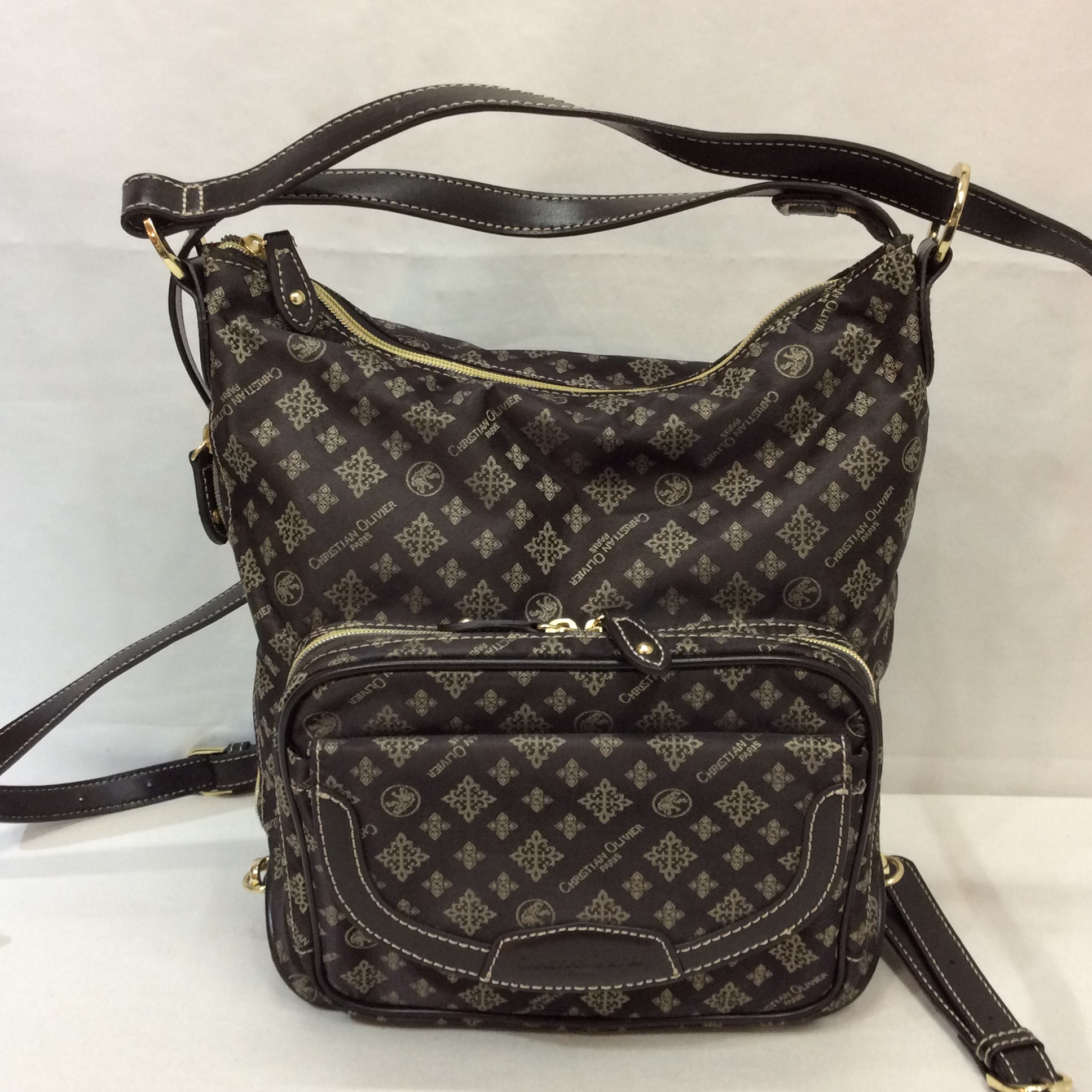 クリスチャンオリビエ 2WAYリュック ブラウン