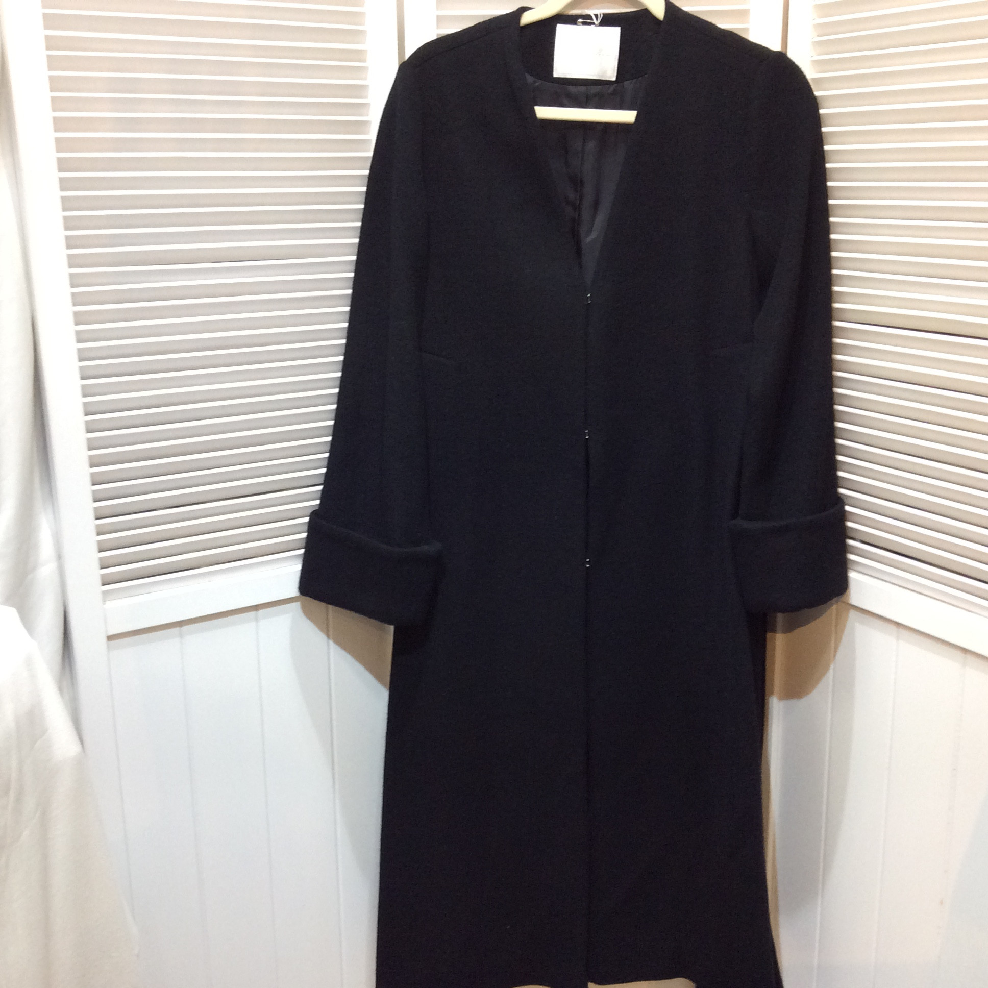 リブドロワ  ロングコート サイズ2   ブラック  