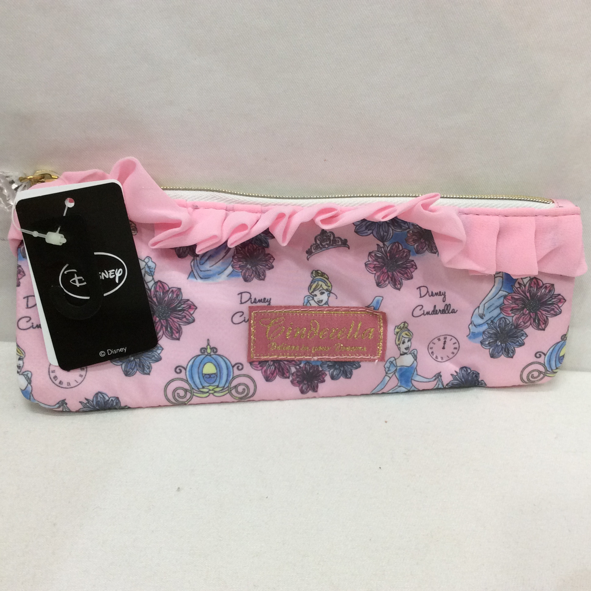 未使用☆ディズニー シンデレラ マルチケース ピンク柄