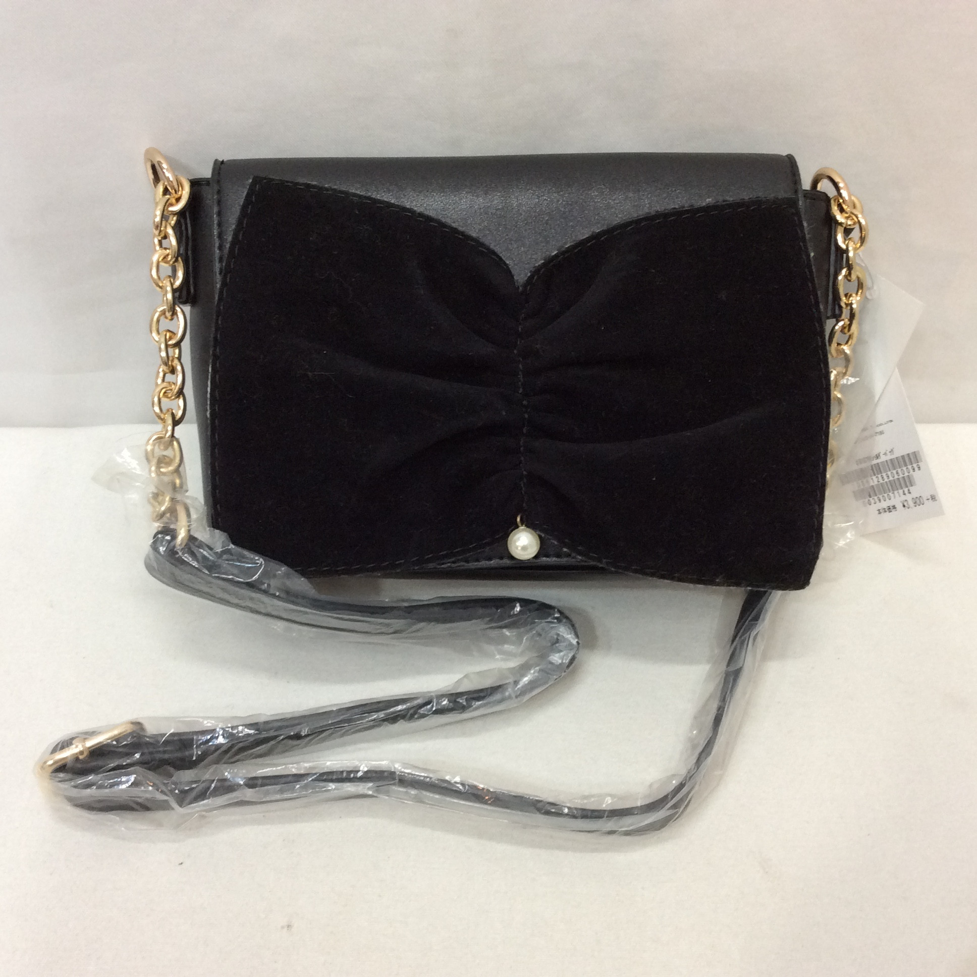 未使用☆MAJESTIC LEGON マジェスティックレゴン 合皮 BIGフリルショルダーバッグ ブラック