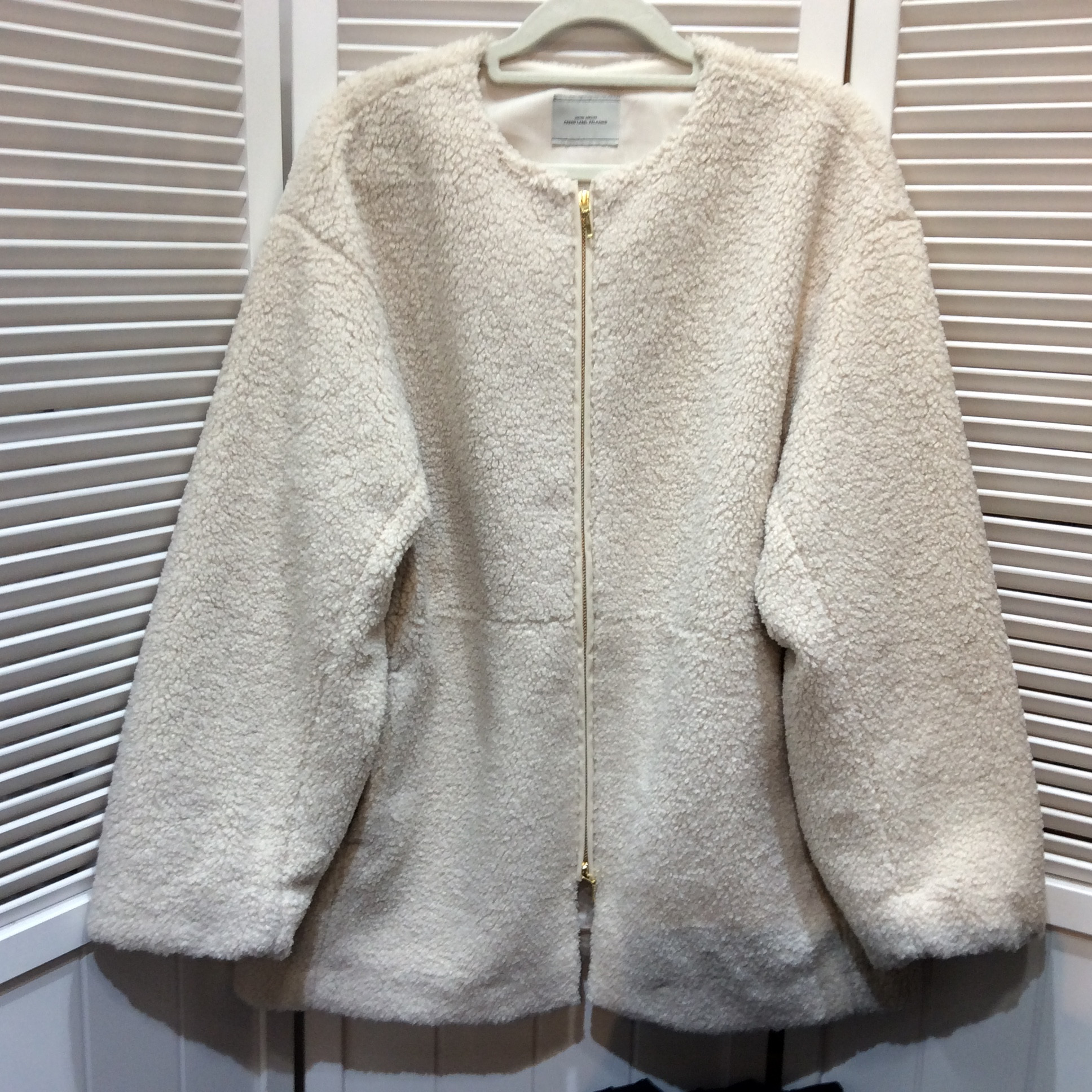 グリーンレーベル／ユナイテッドアローズ ボアコート   フリーサイズ   アイボリー