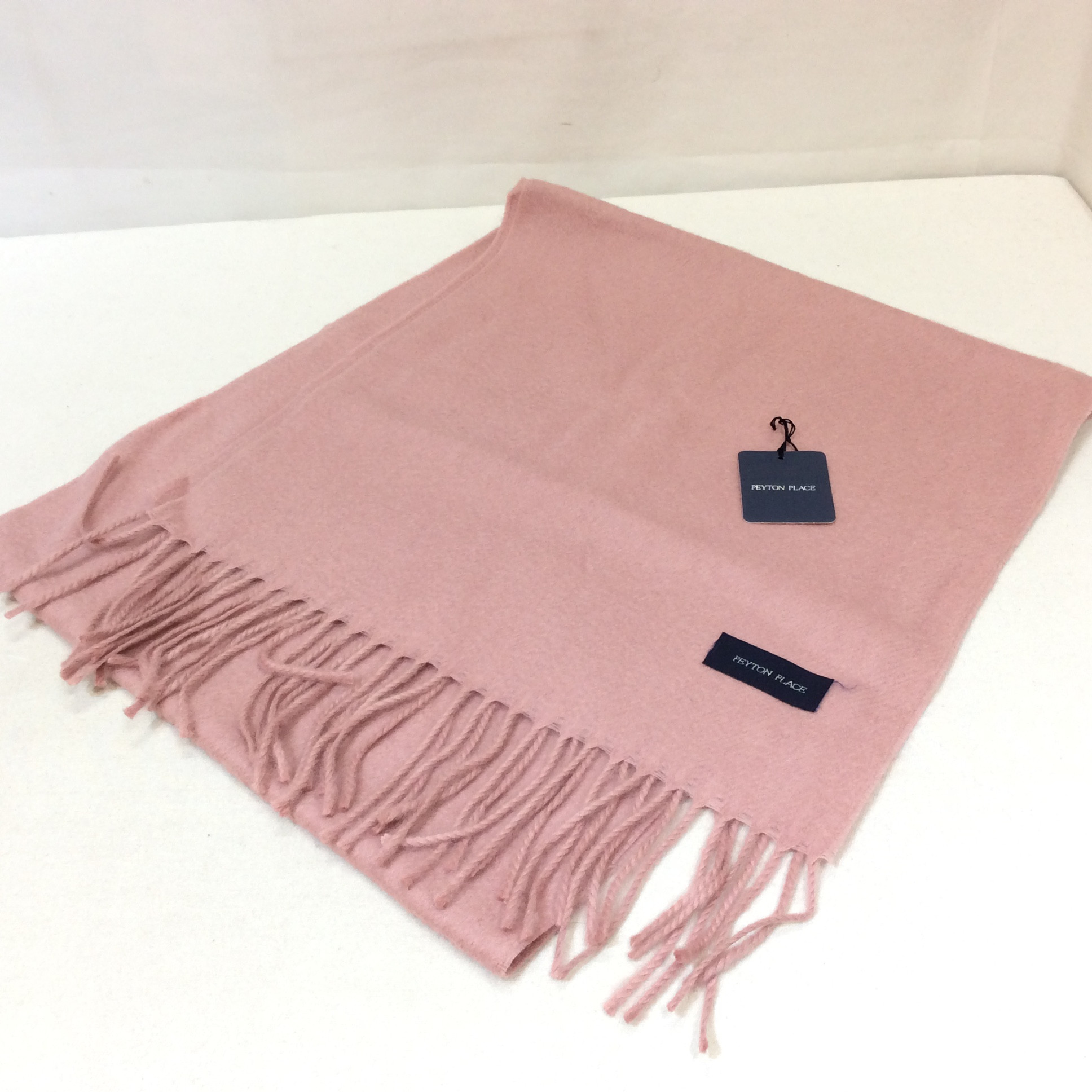 未使用☆ペイトンプレイス カシミヤ入りマフラー パープル系