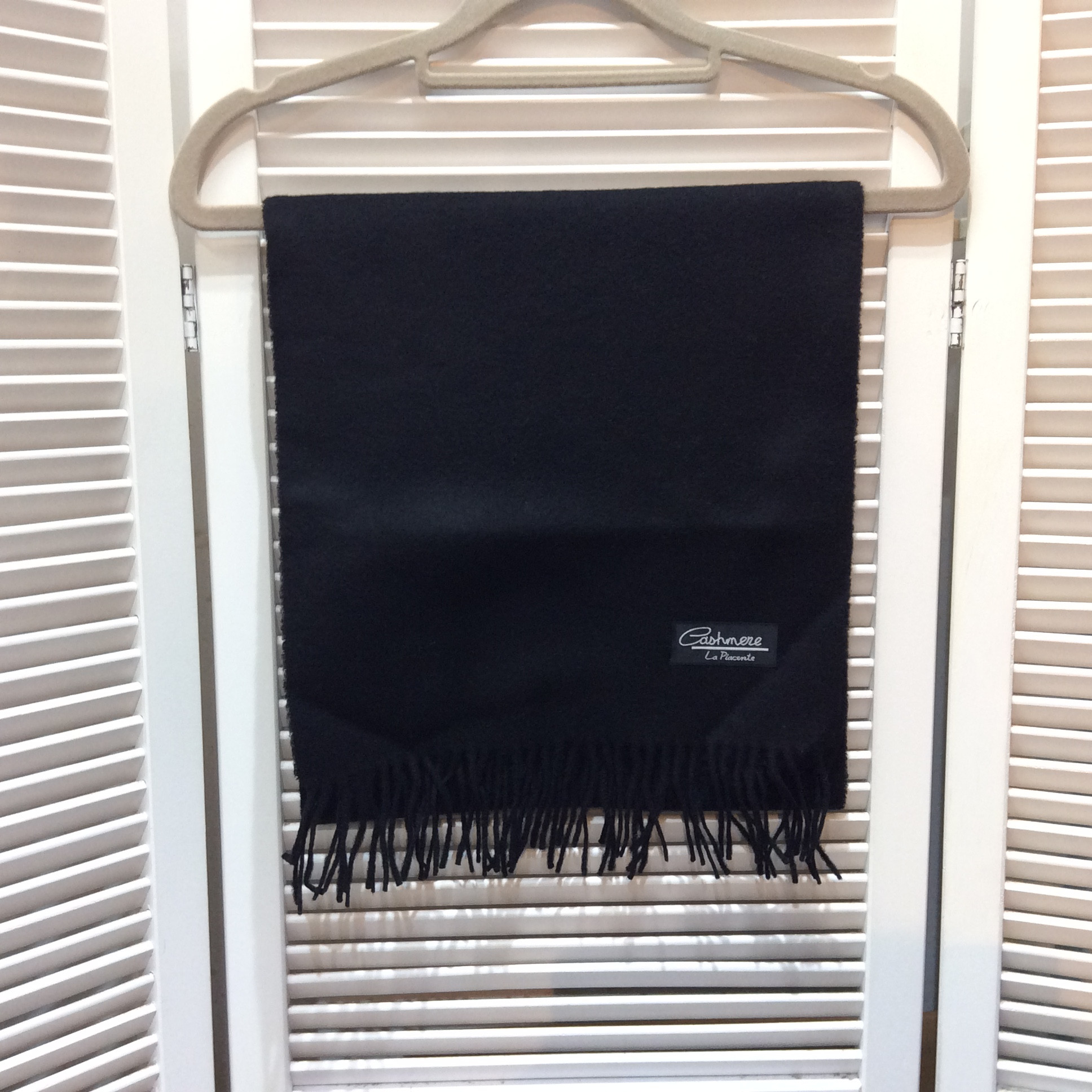 未使用 カシミヤマフラー  ブラック