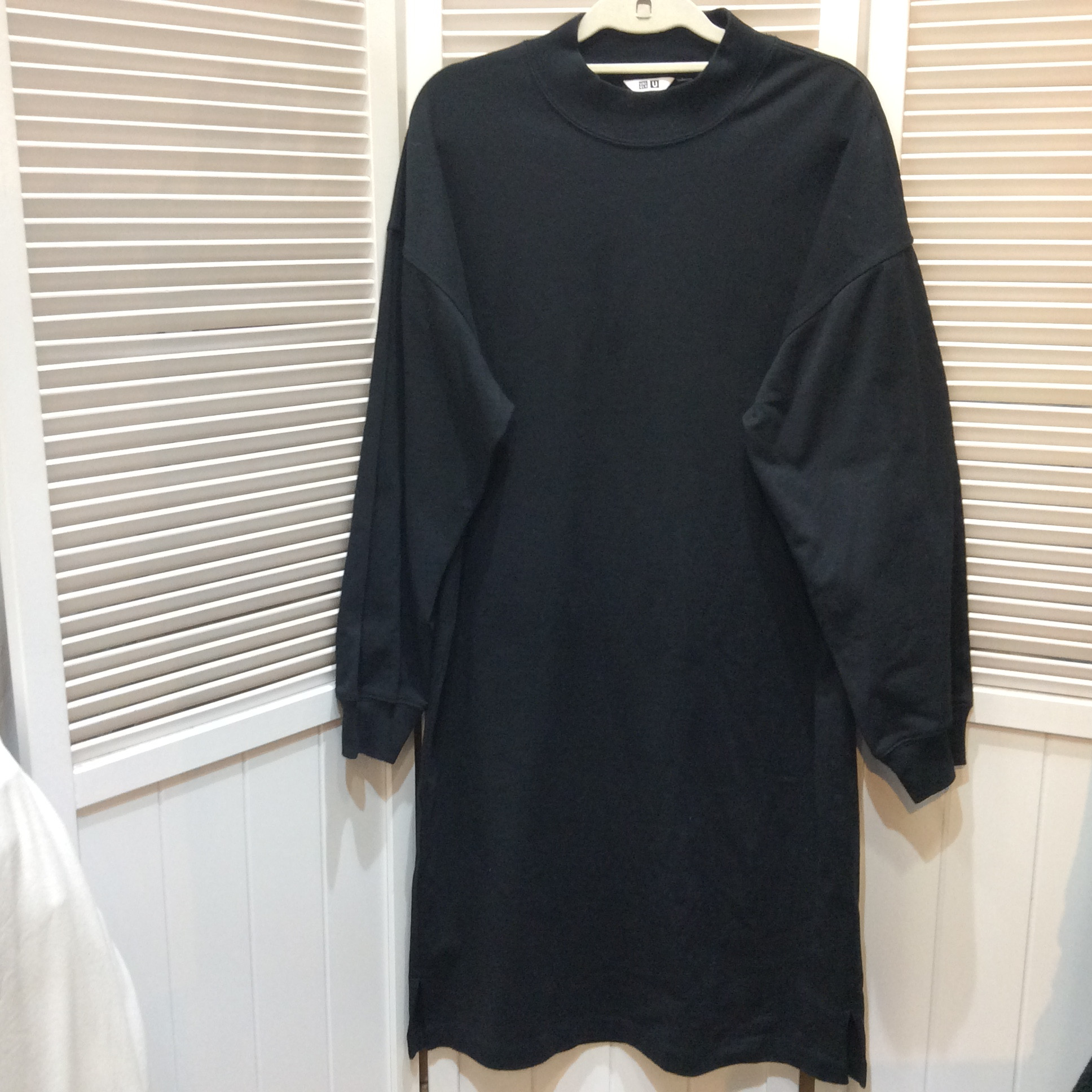 未使用 ユニクロ U  チュニックワンピース Lサイズ ブラック