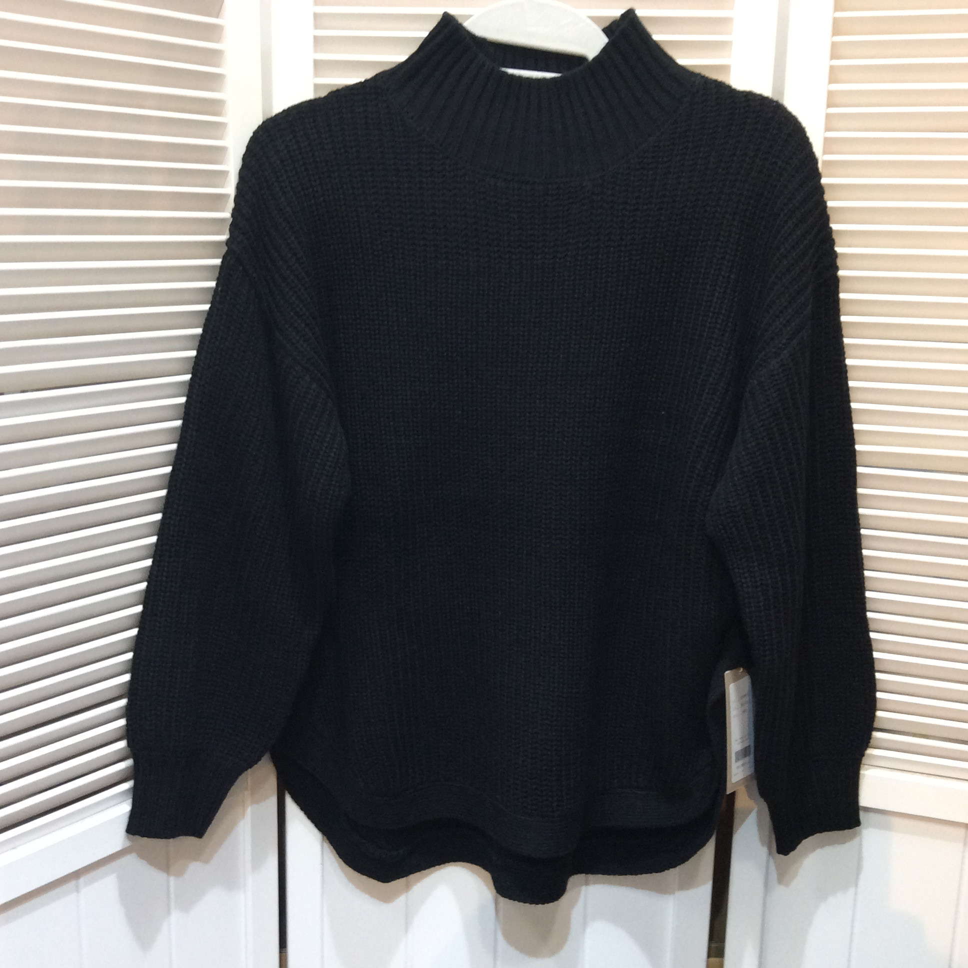 未使用 リブニットセーター フリーサイズ   ブラック