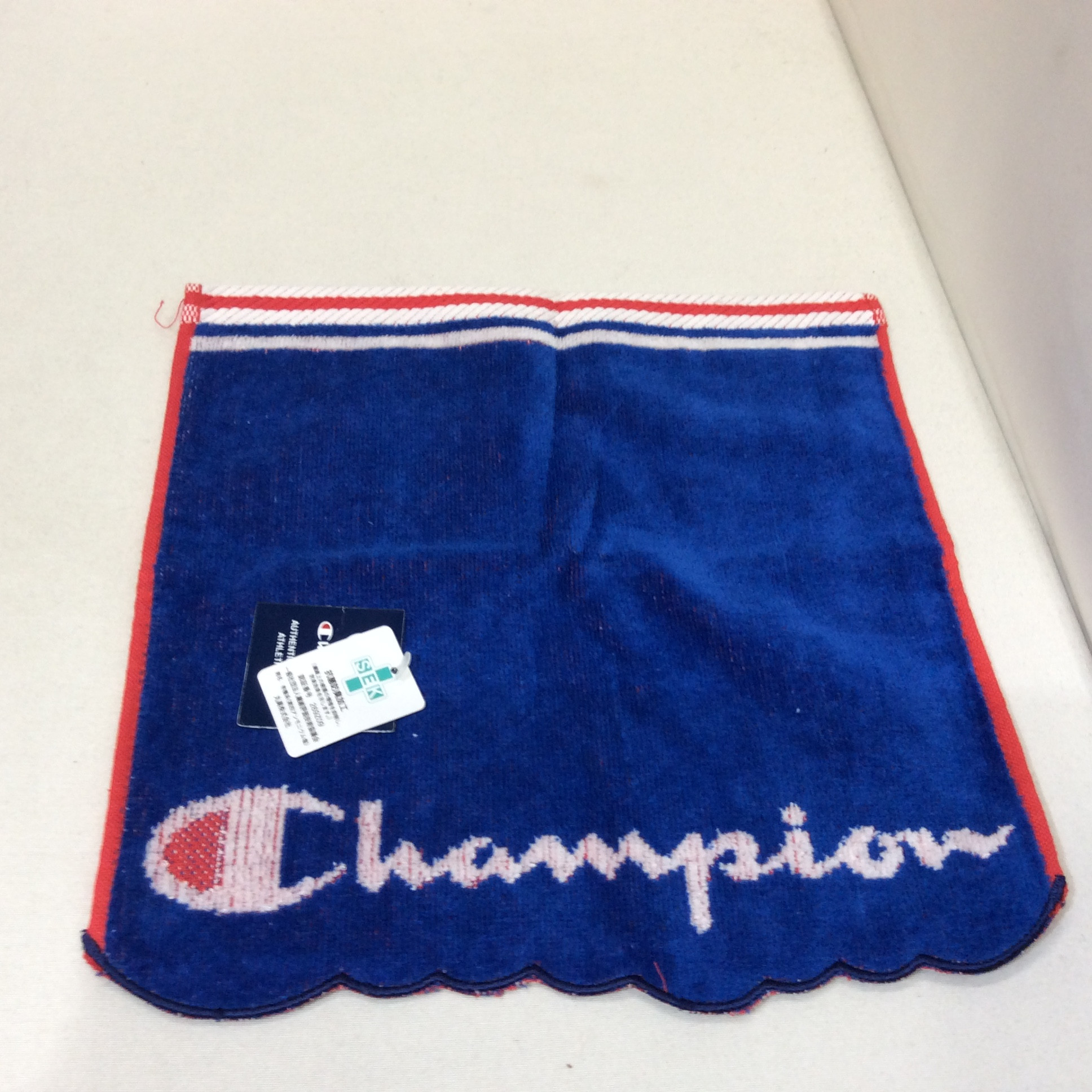 未使用 チャンピオン タオルハンカチ  ブルー