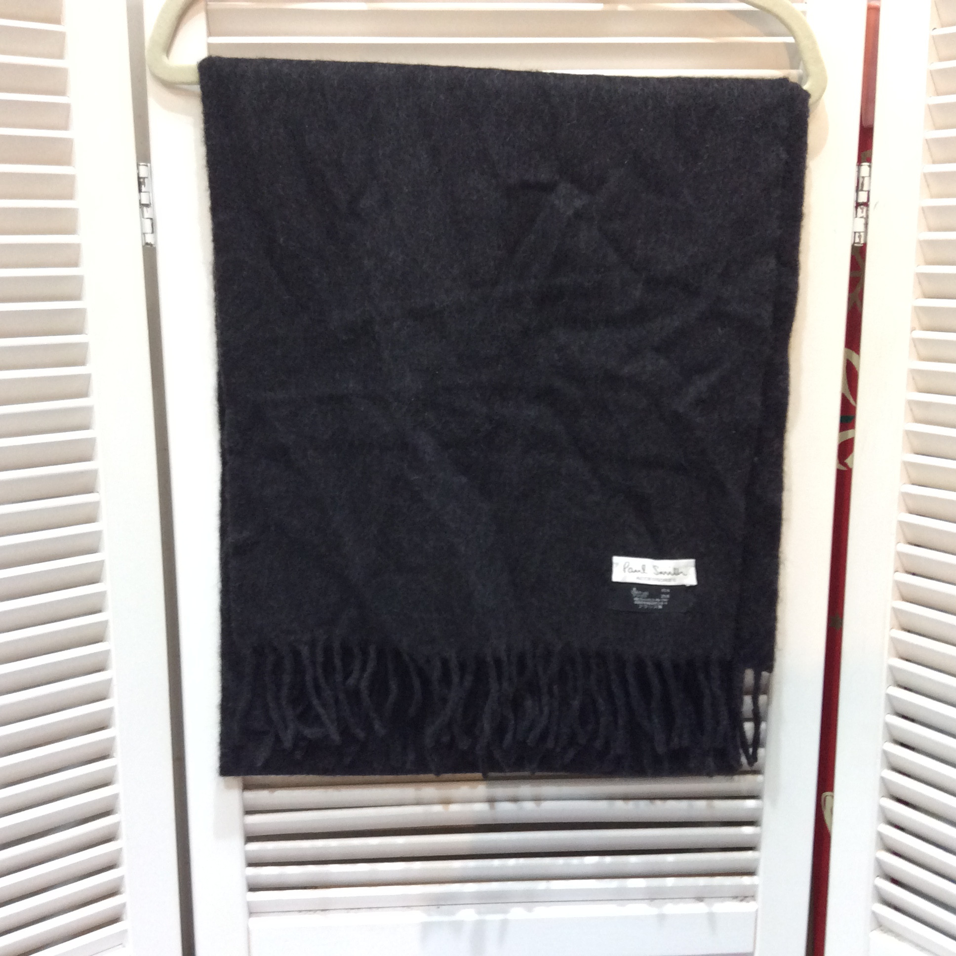 ポールスミス アンゴラ混マフラー  ダークグレー