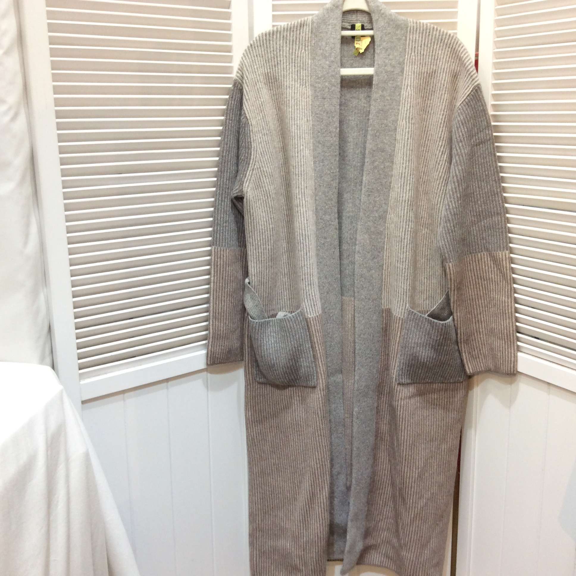 ポールスミス ニットコートカーディガン Mサイズ グレー／ベージュ  美品