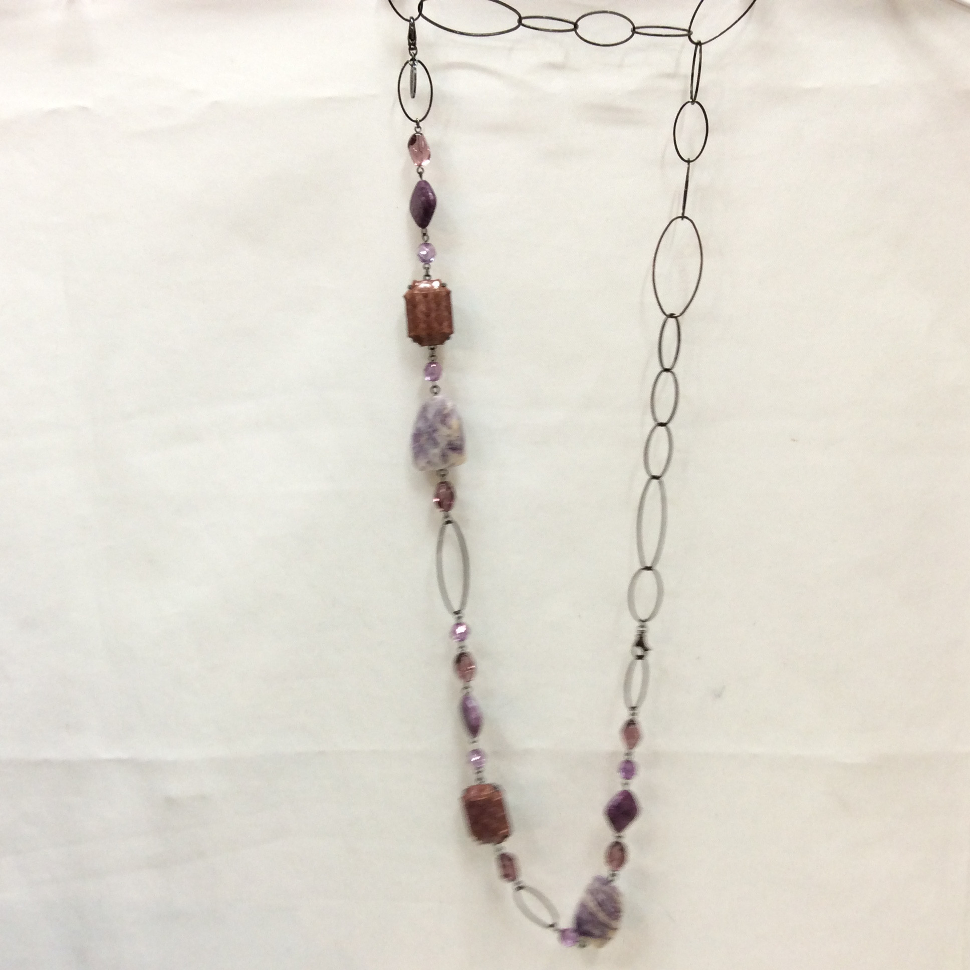 ポールスチュアート ファッションネックレス  パープル 美品