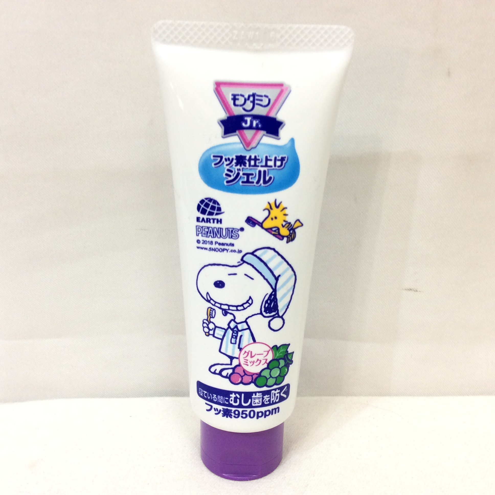 未使用☆モンダミンJr. フッ素仕上げジェル グレープミックス味 80g スヌーピー 歯磨き粉