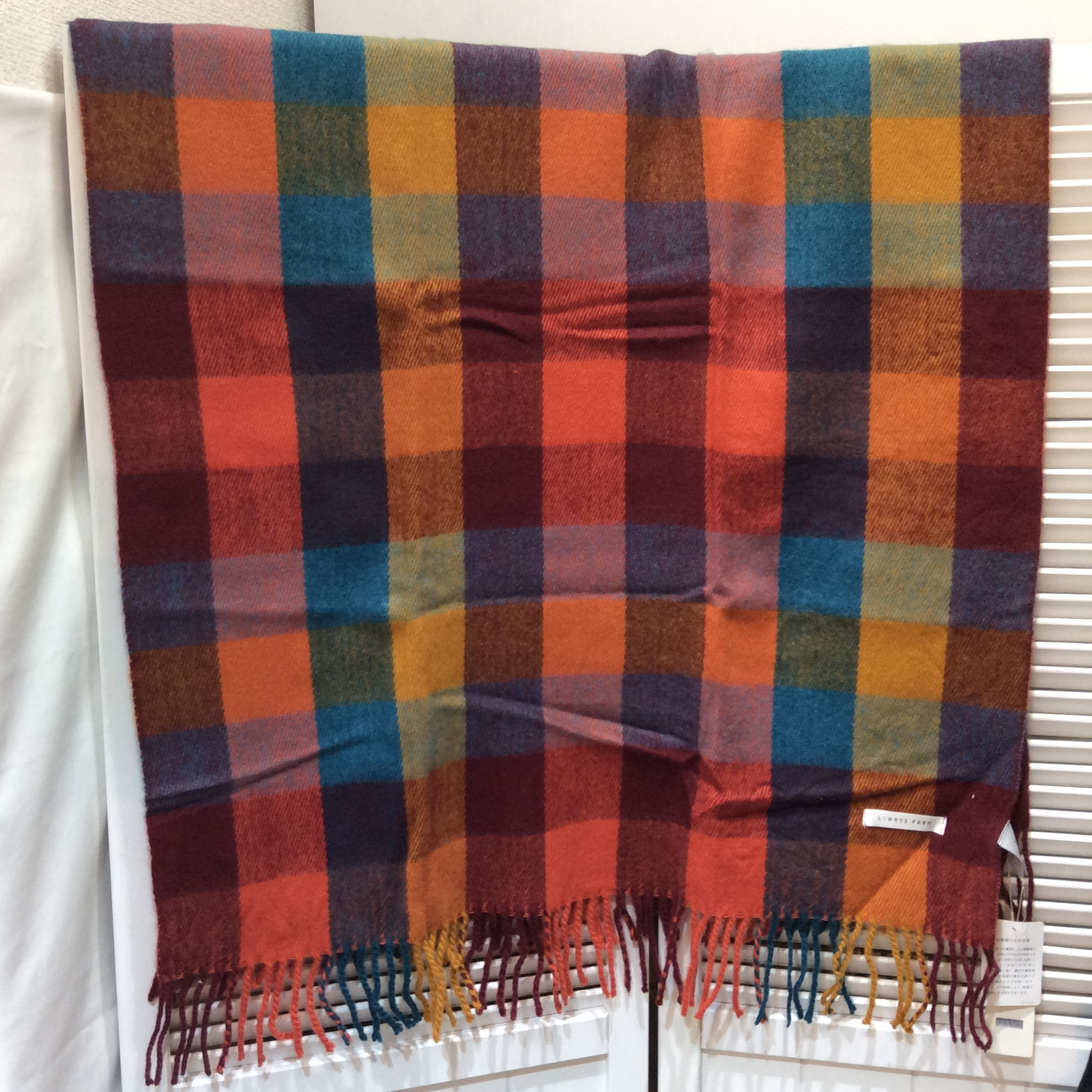 未使用 LOWRYS FARM 大判ストール  チェック柄