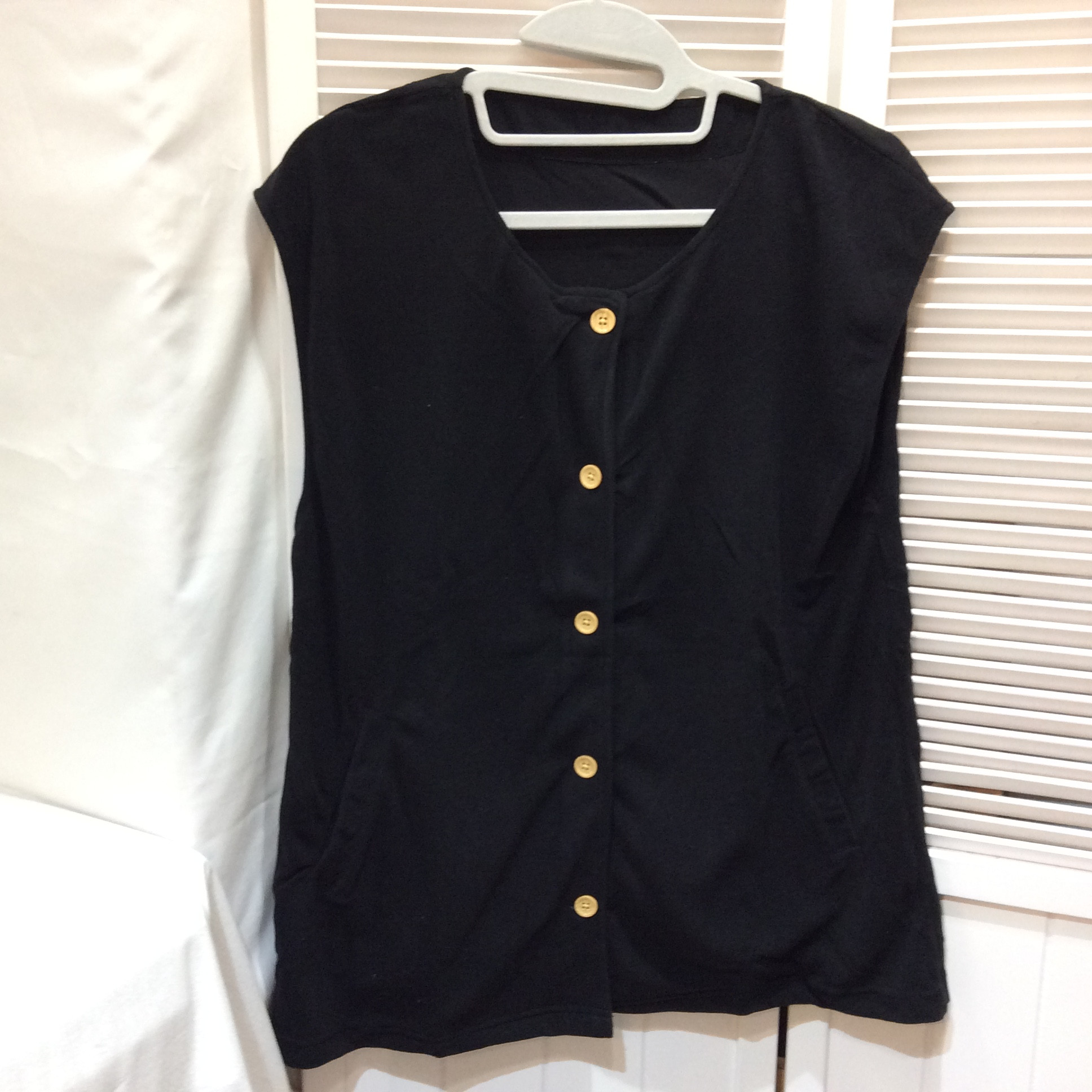 未使用 フリースベスト LLサイズ 黒
