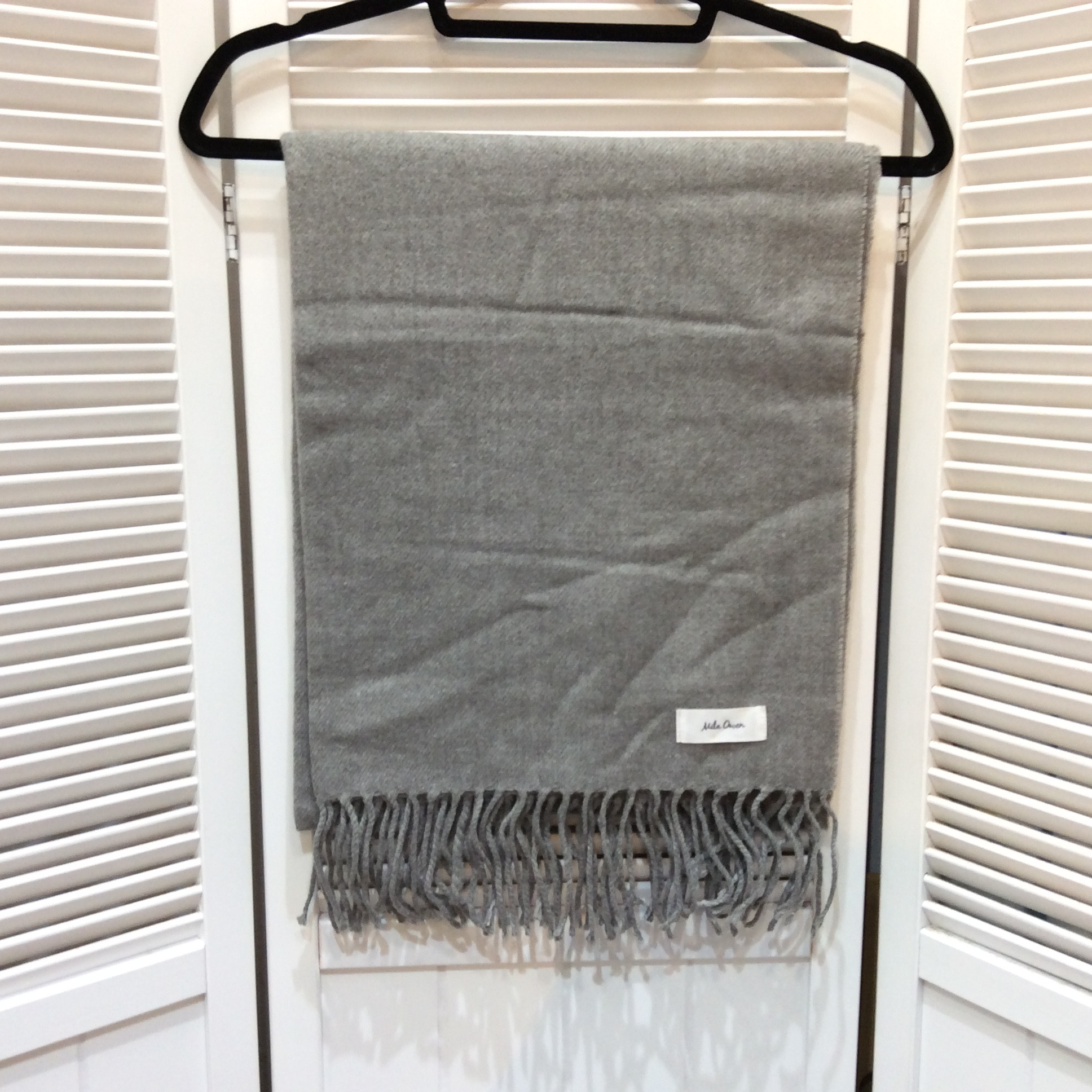 未使用 ミラーオーウェン 大判ストール グレー