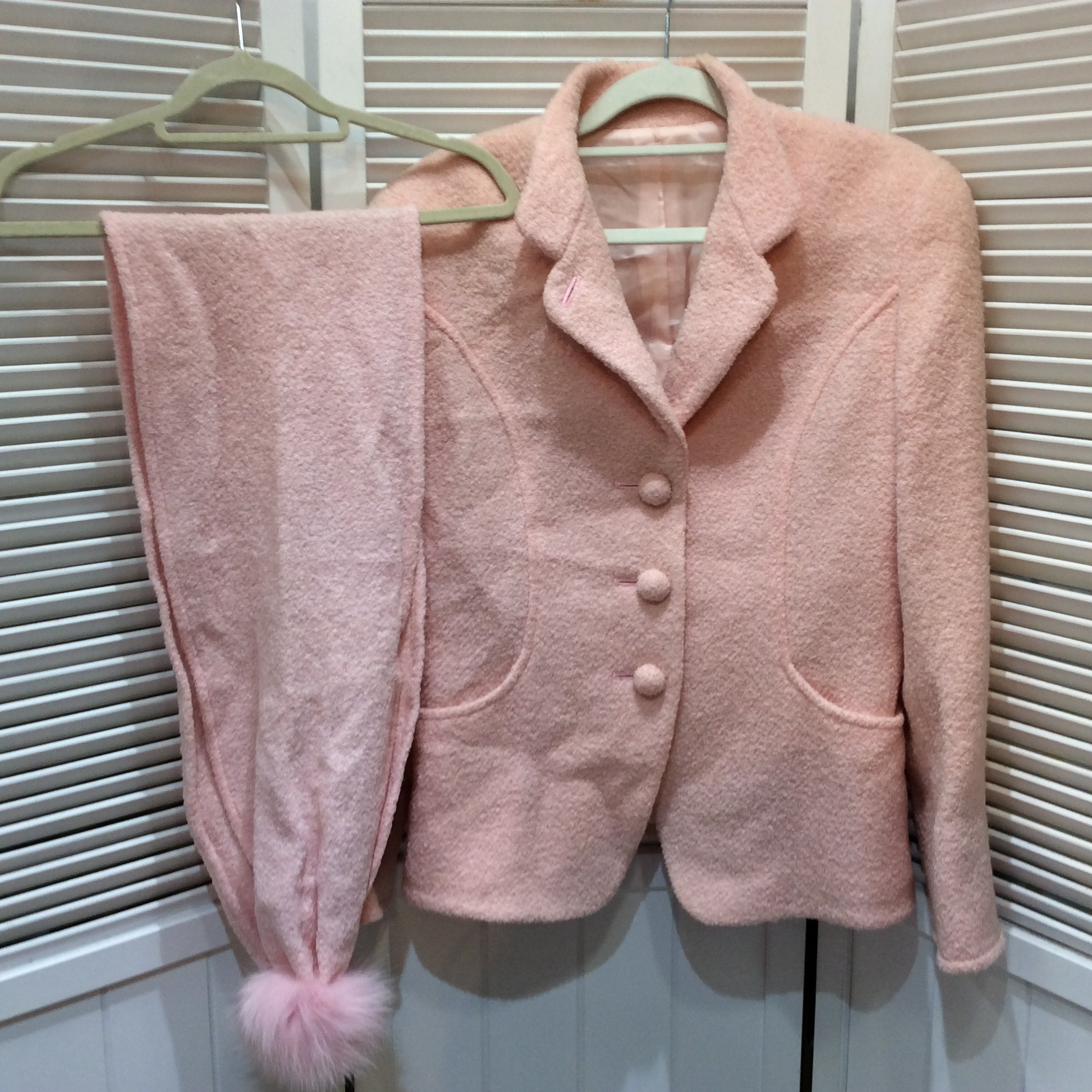 銀座マギー ストール付きジャケット 11号 ピンク