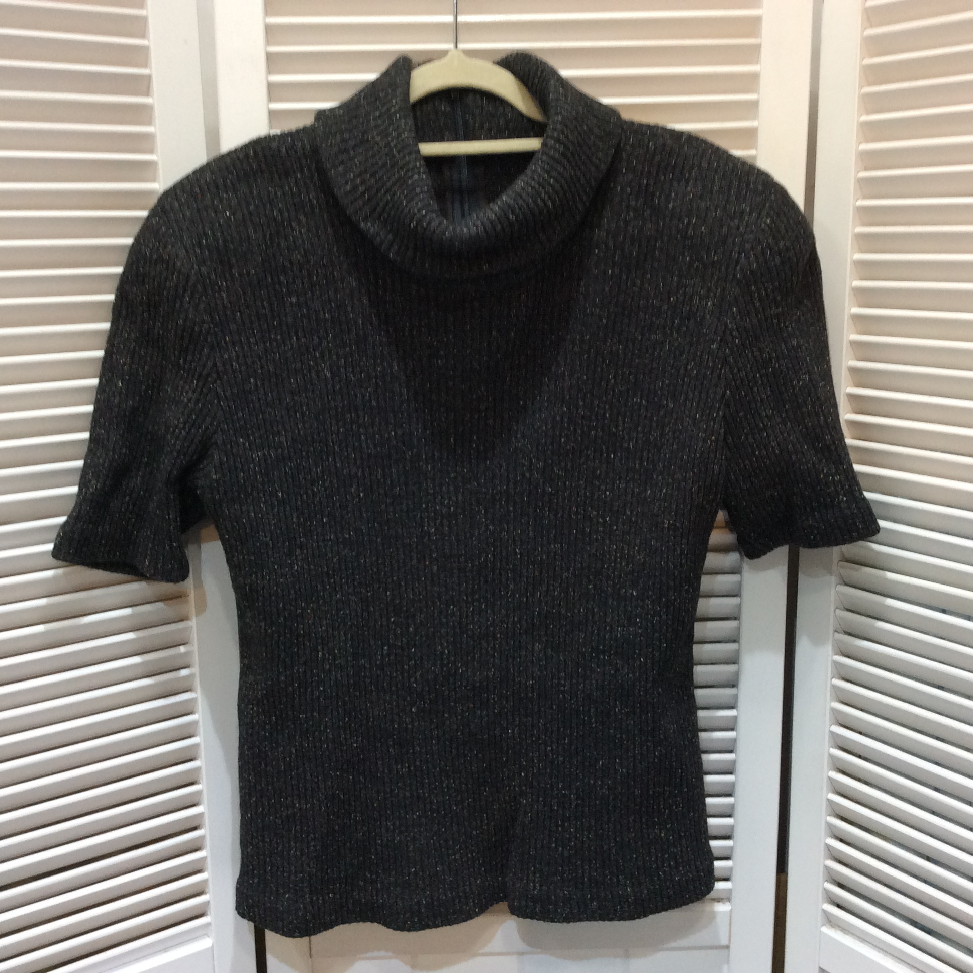 銀座マギー 半袖ニット 11号 グレーツイード